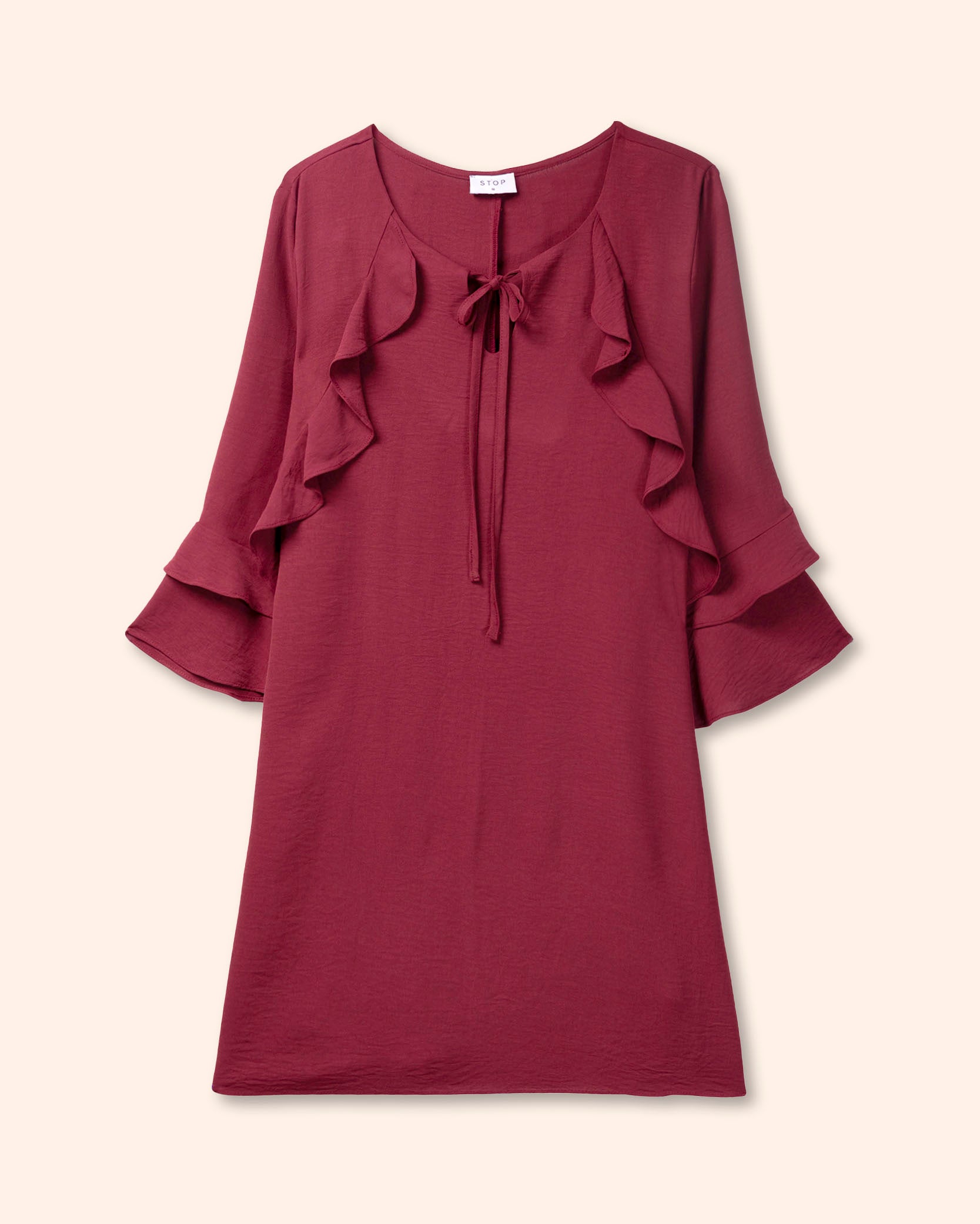 vestido-fluido-corto-tinto-mujer