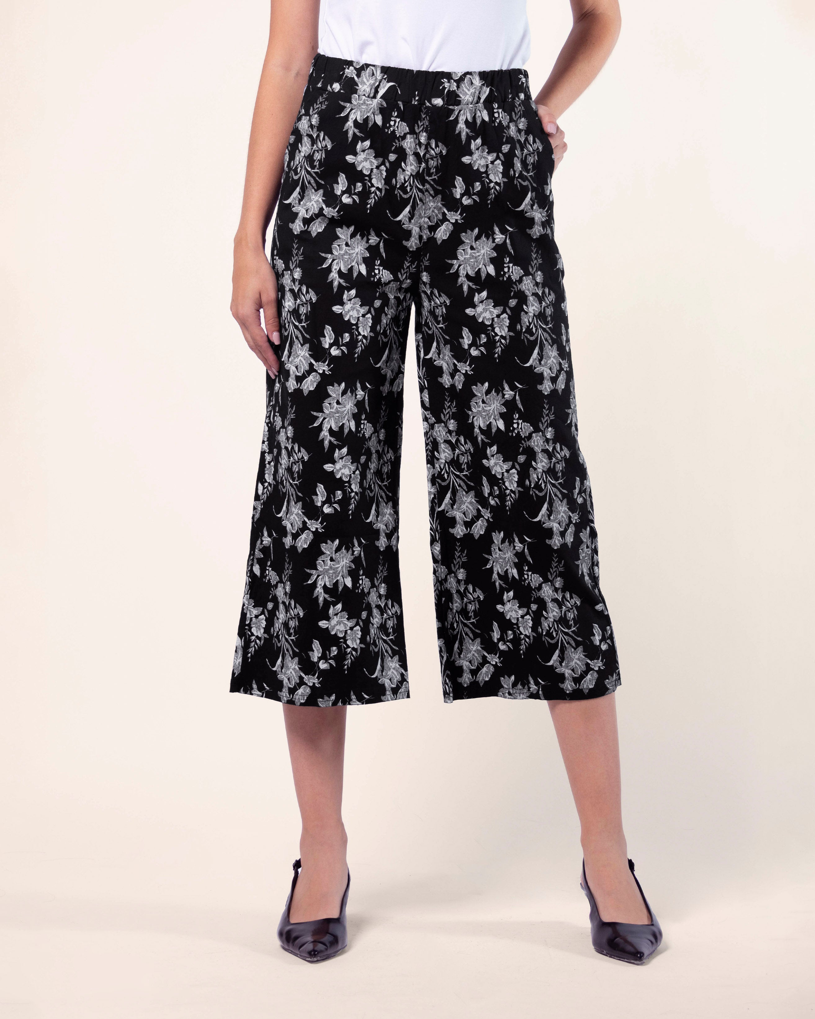 Pantalón culotte estampado