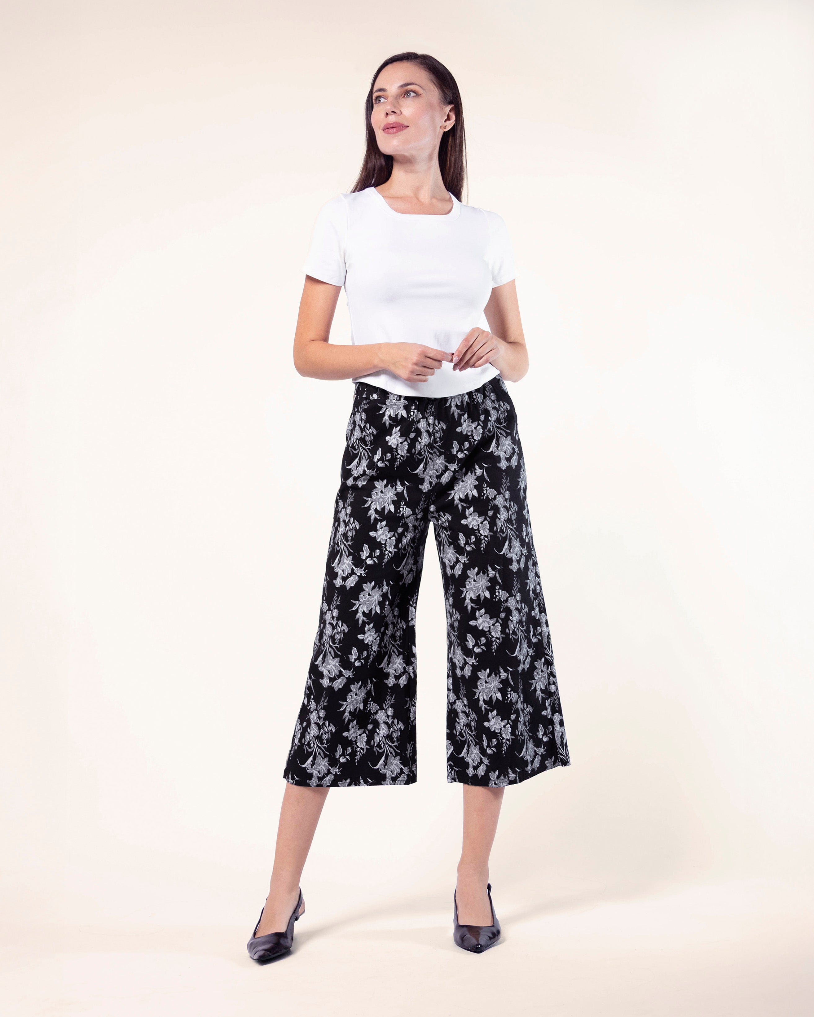 Pantalón culotte estampado