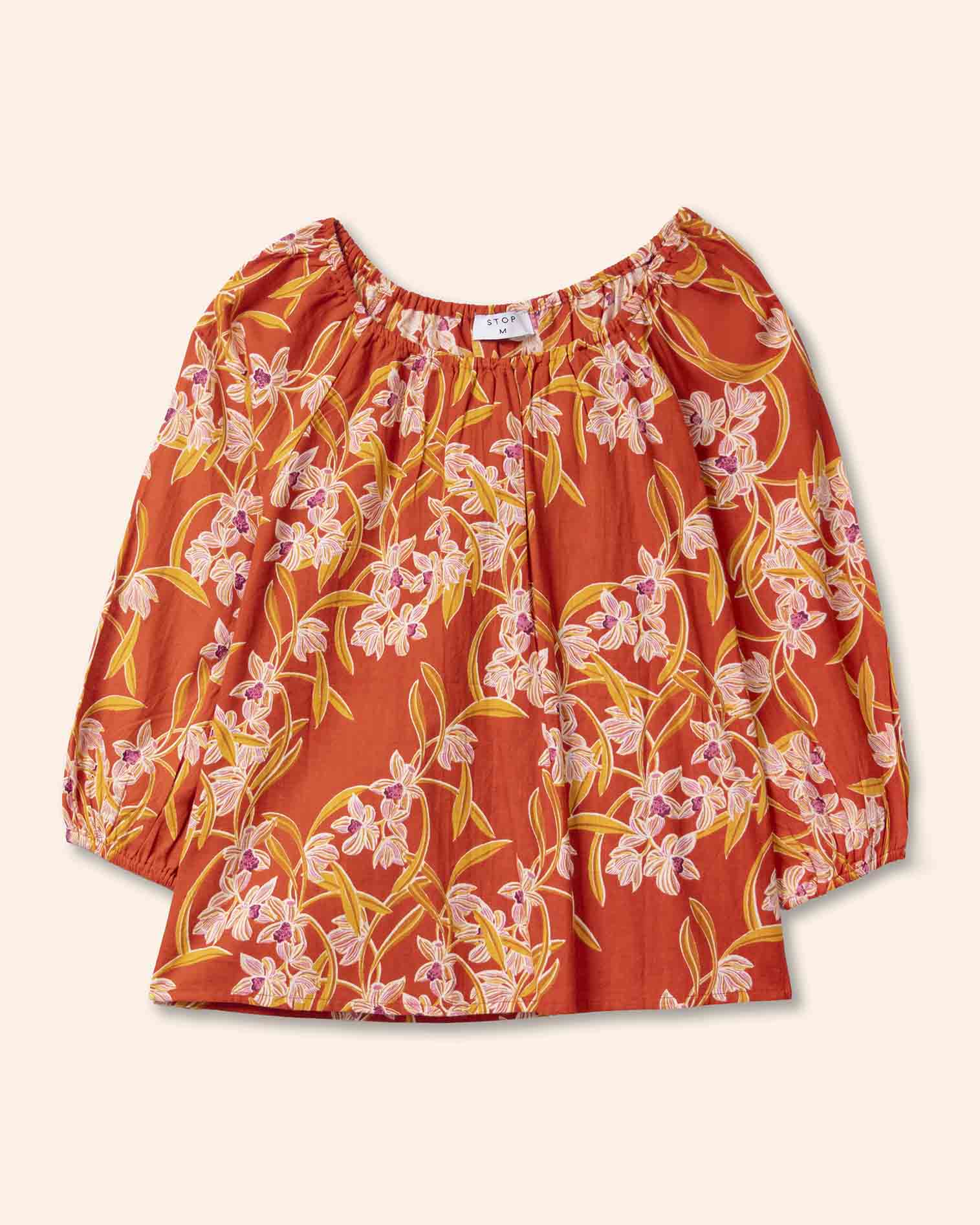 blusa-casual-estampado-manga-3-4
