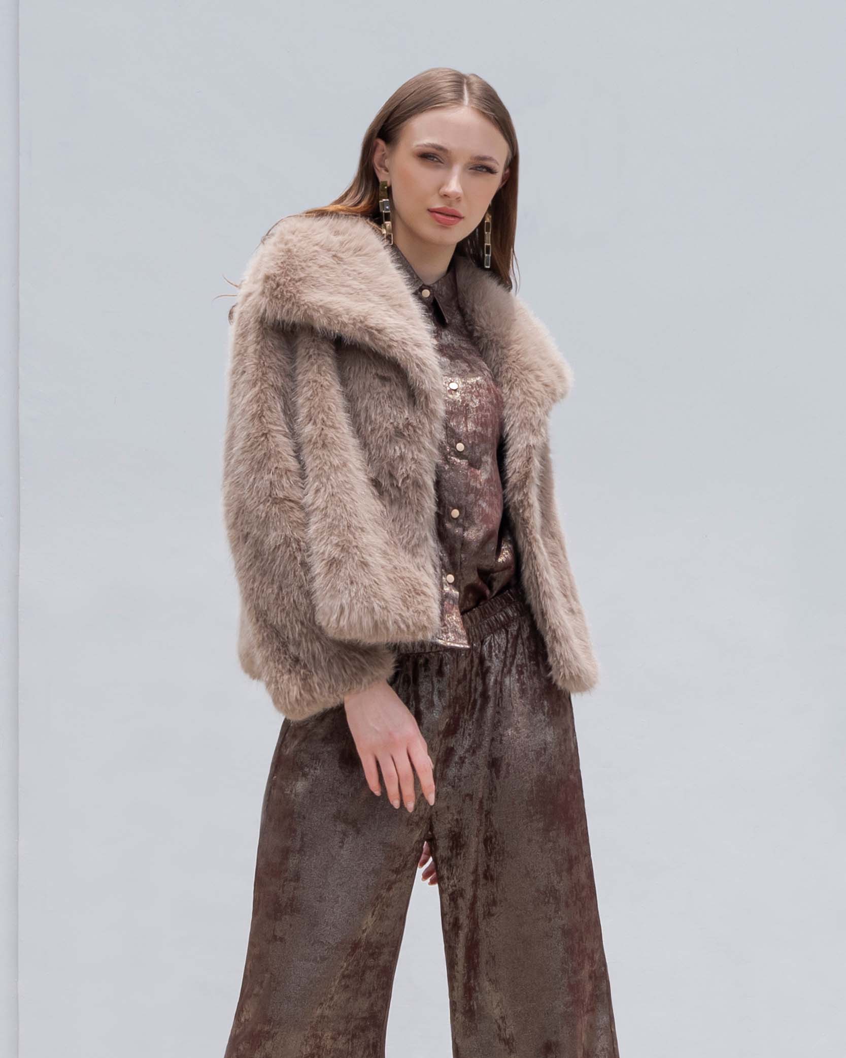 Camisa manga 3/4 brillo