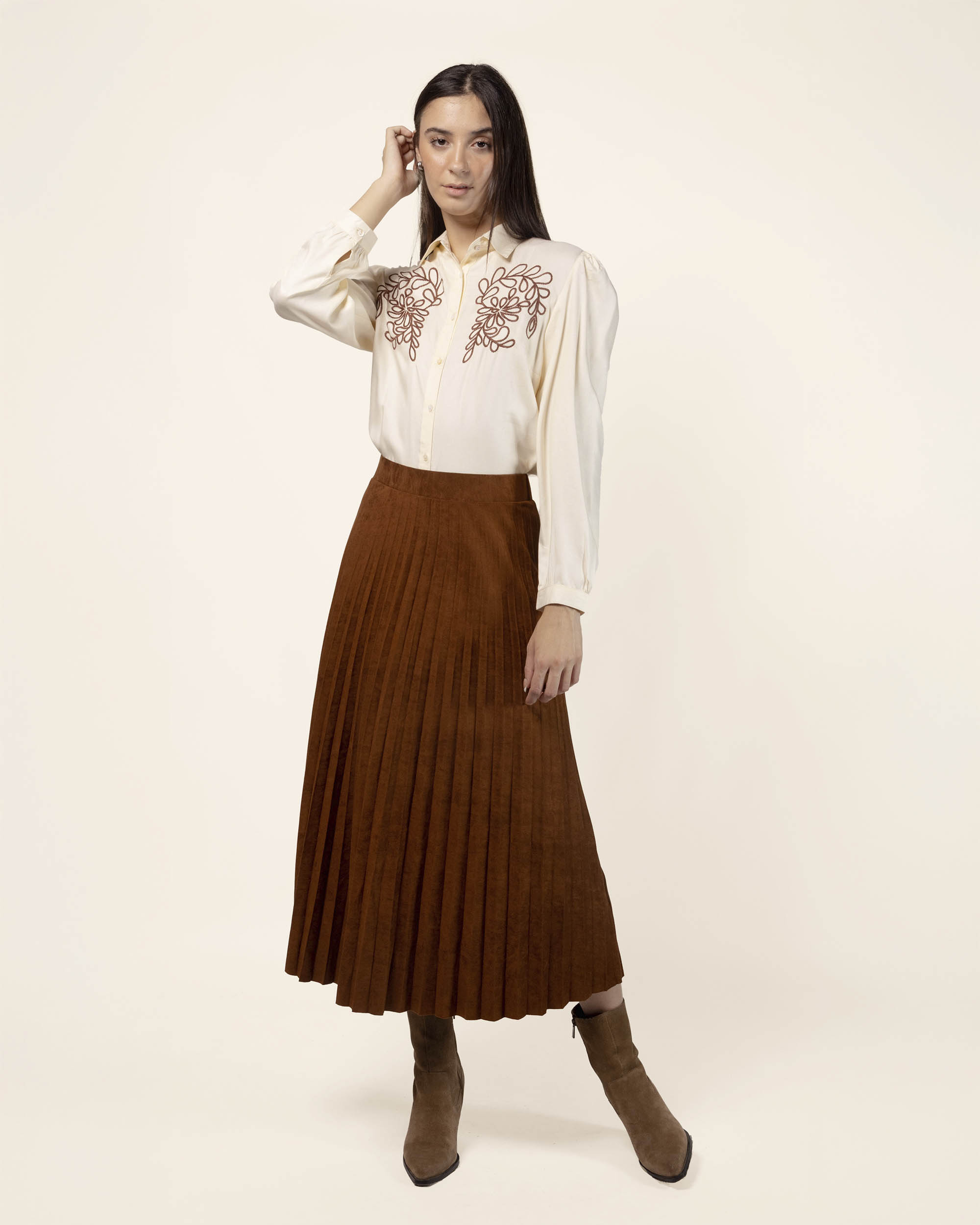 Camisa manga larga bordado