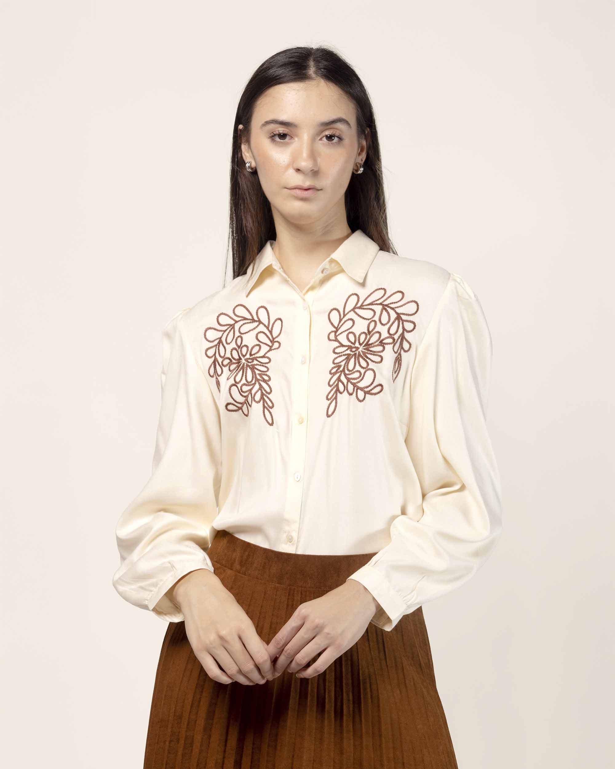 Camisa manga larga bordado