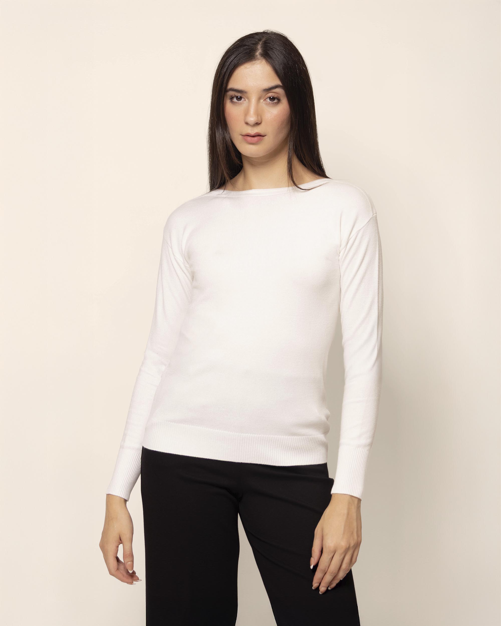 Blusa punto cuello ojal