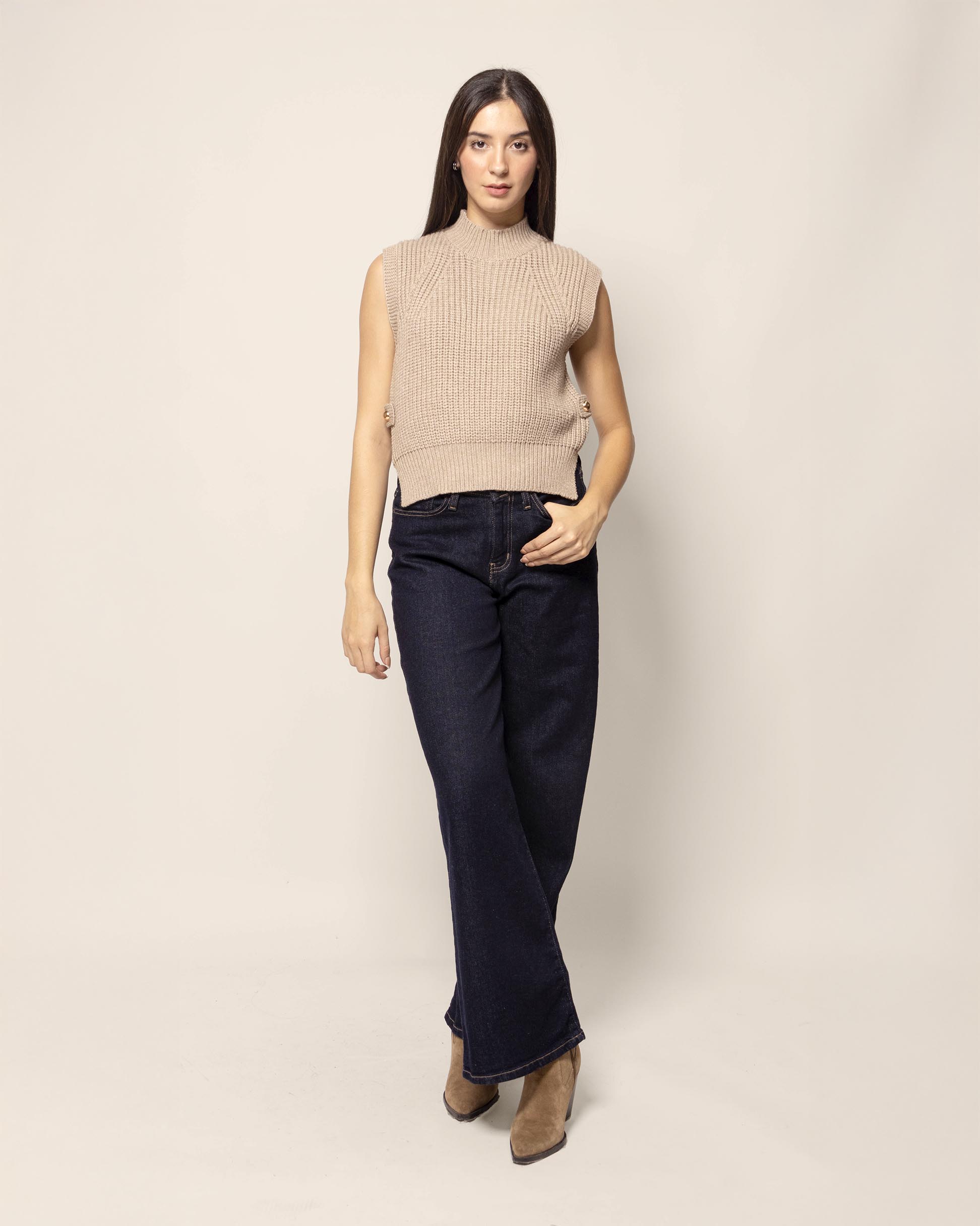 Chaleco punto aberturas