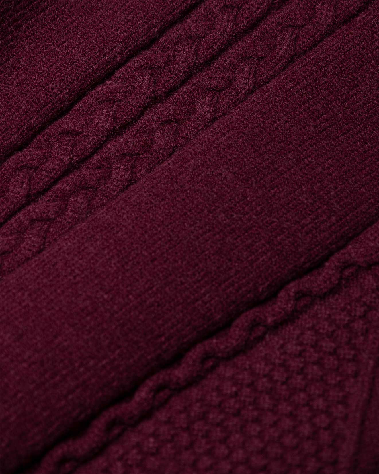 Suéter cuello redondo trenza delgada