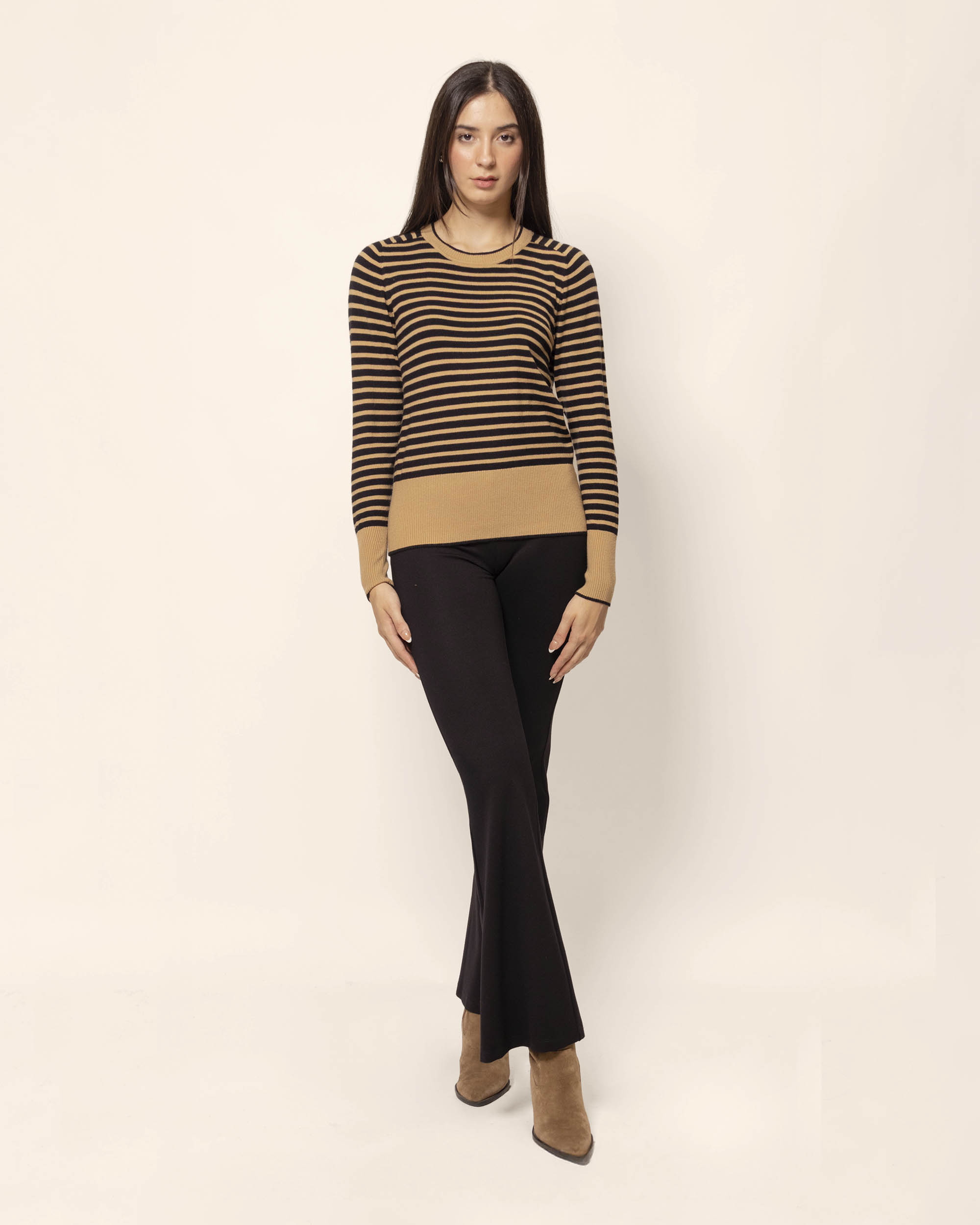 Blusa punto rayas manga larga