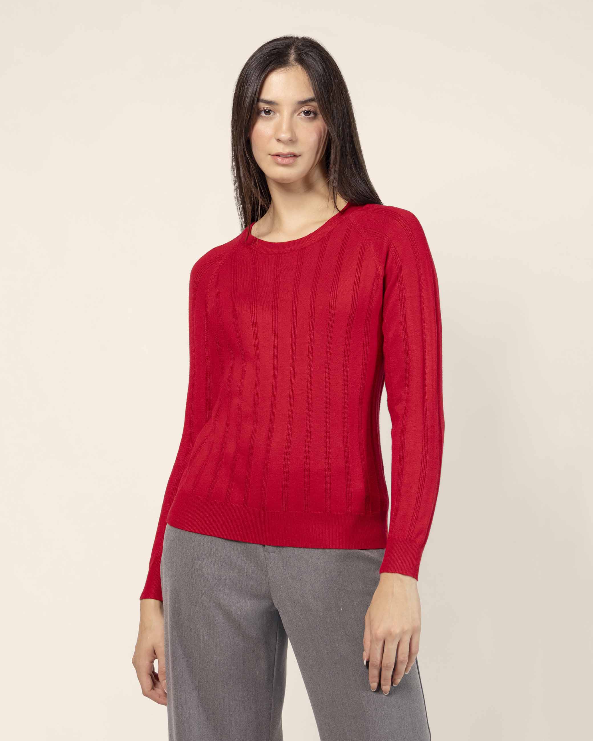 Blusa punto acanalada