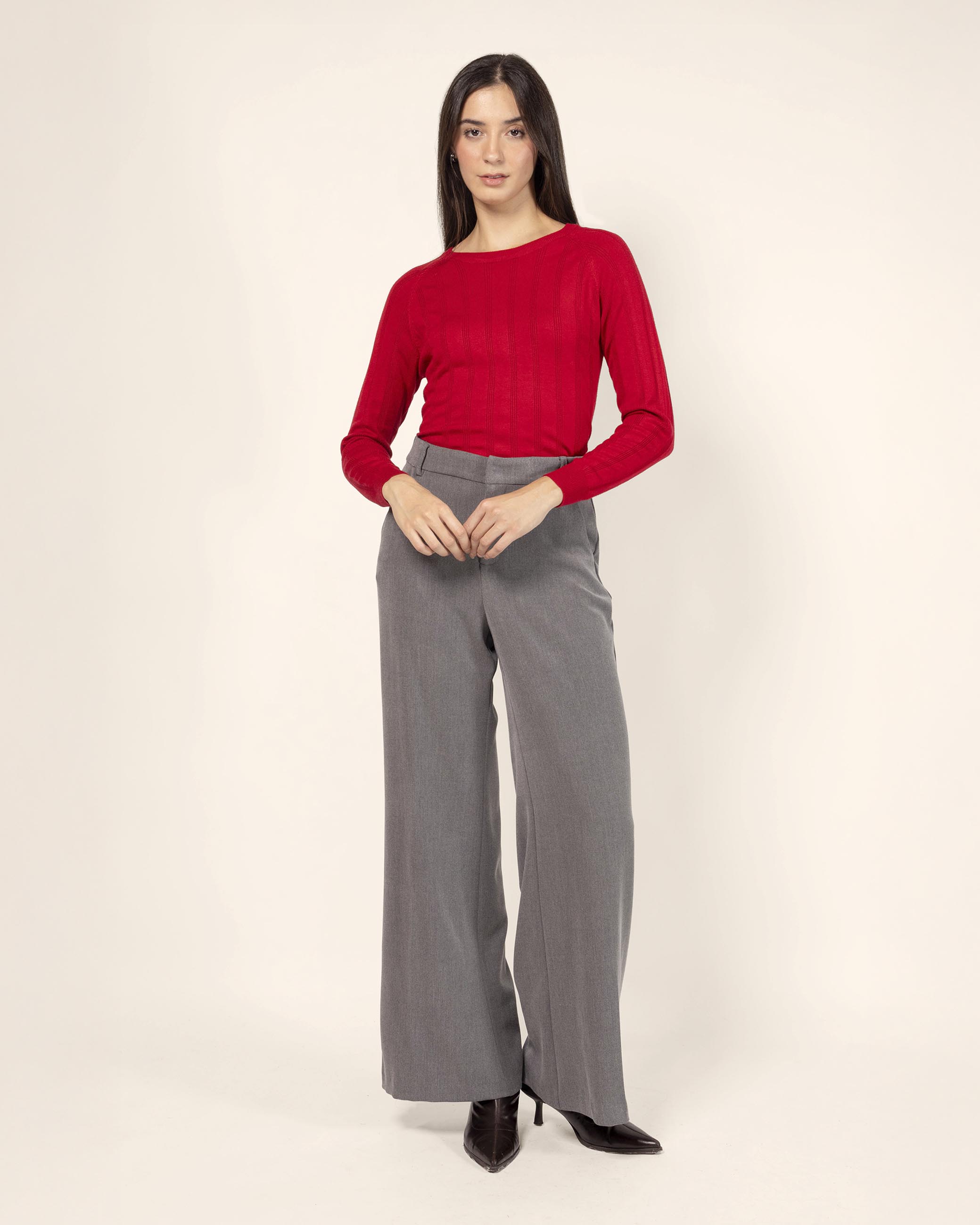 Blusa punto acanalada