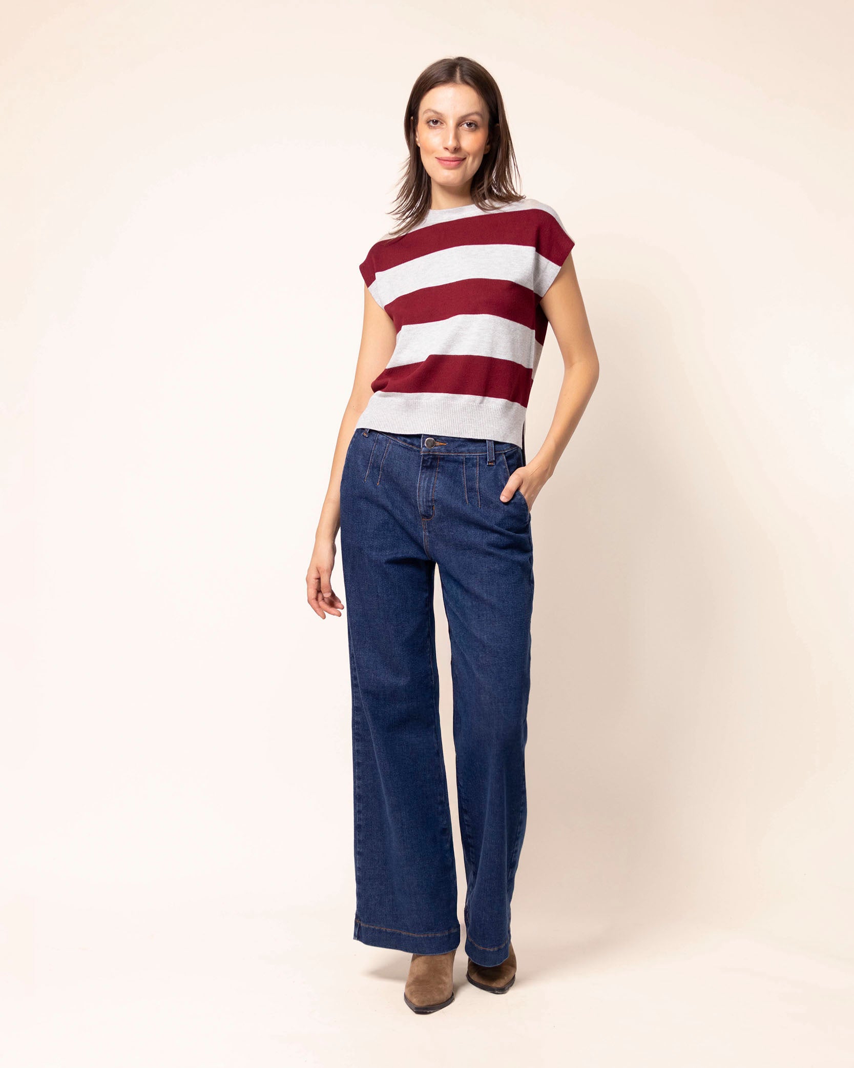 blusa-gris-tejida-manda-corta