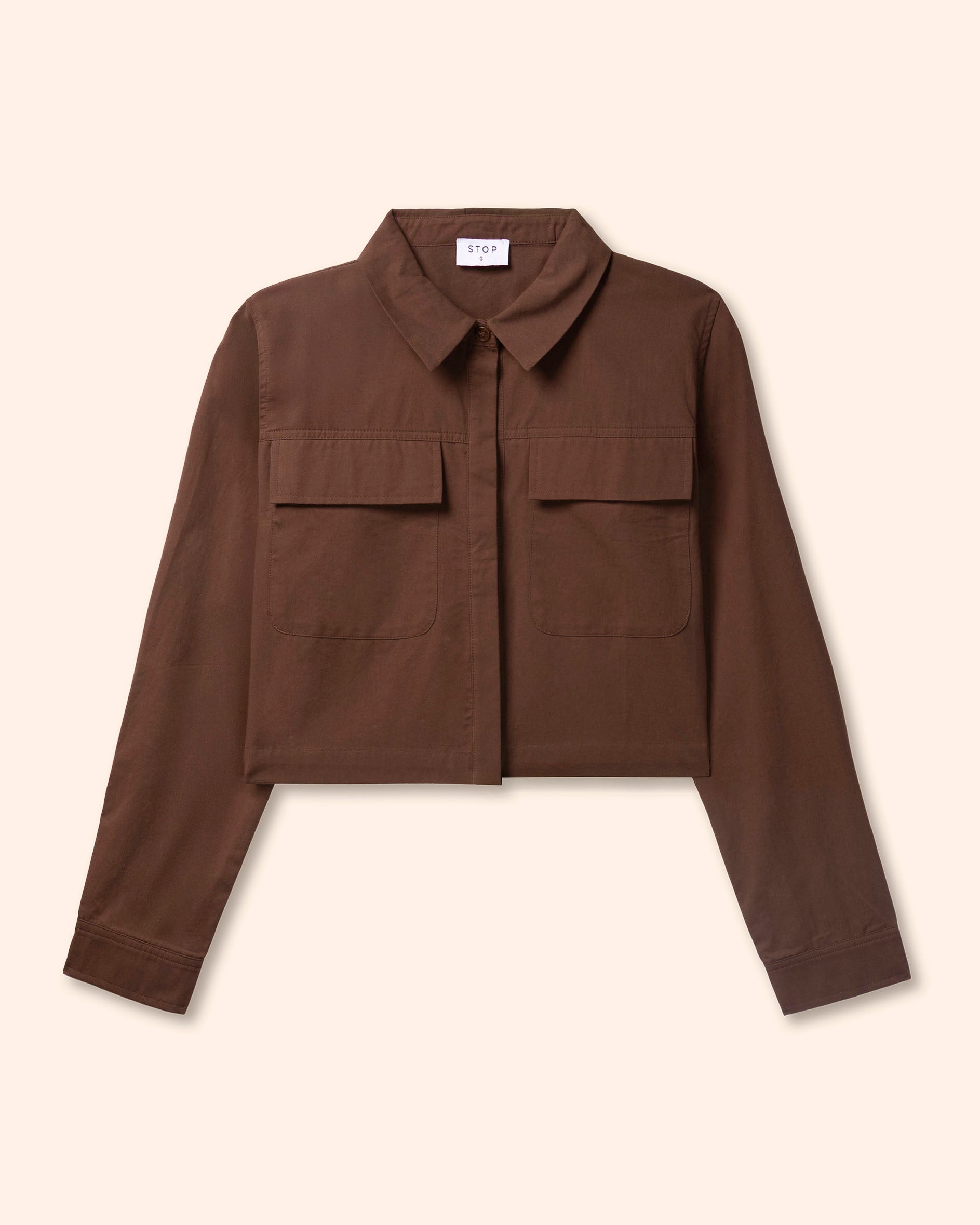 camisa-casual-chocolate-manga-larga