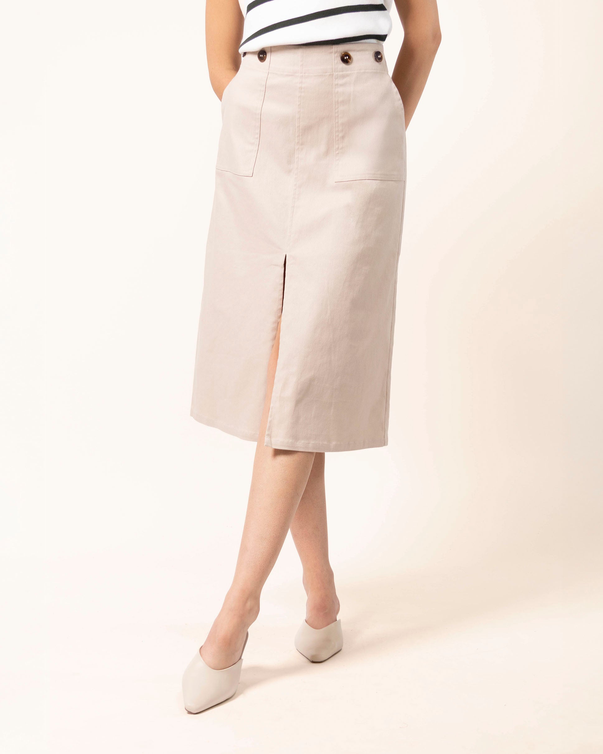 falda-crudo-midi-gabardina-mujer‑STOP