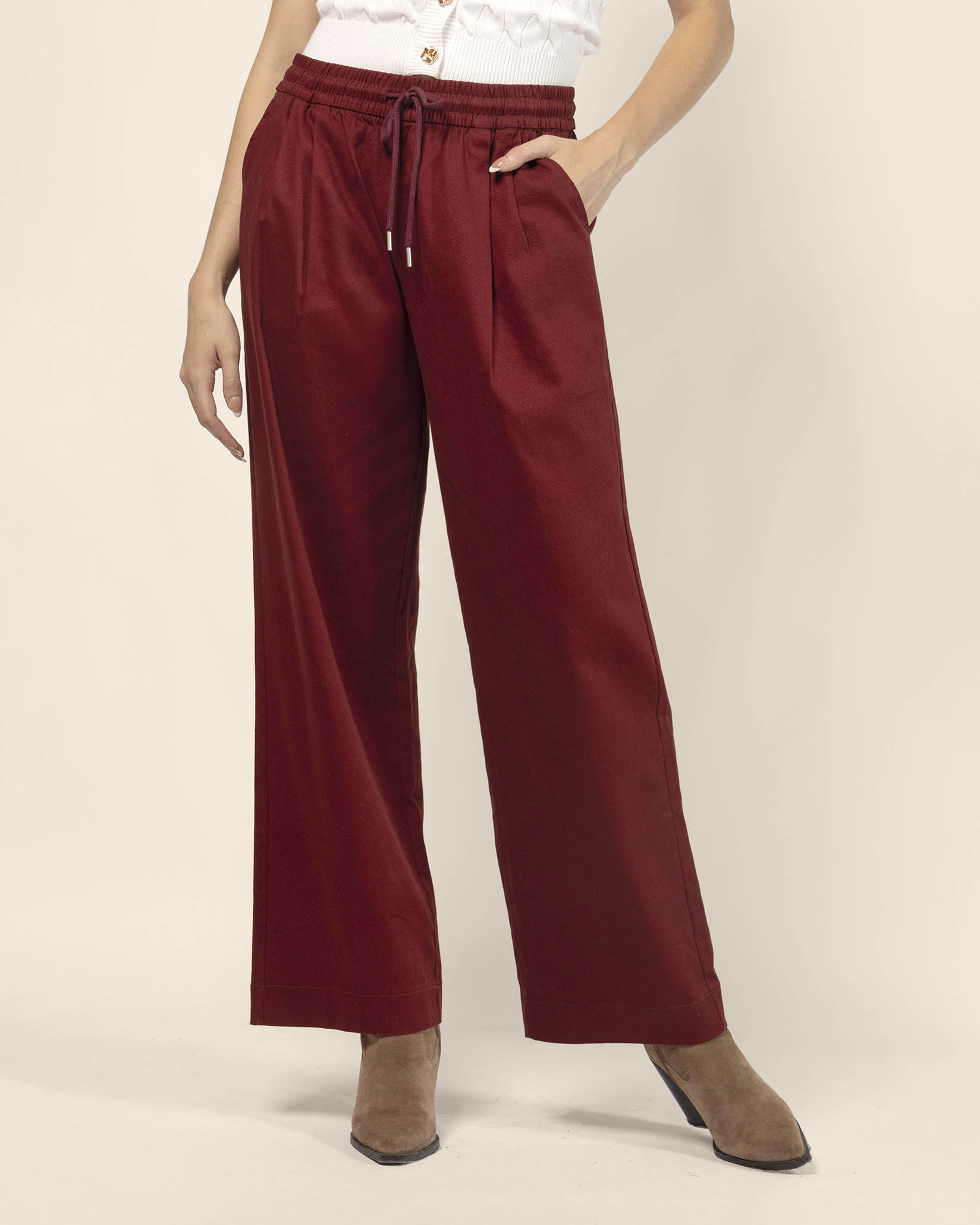 Pantalón gabardina elástico y jareta