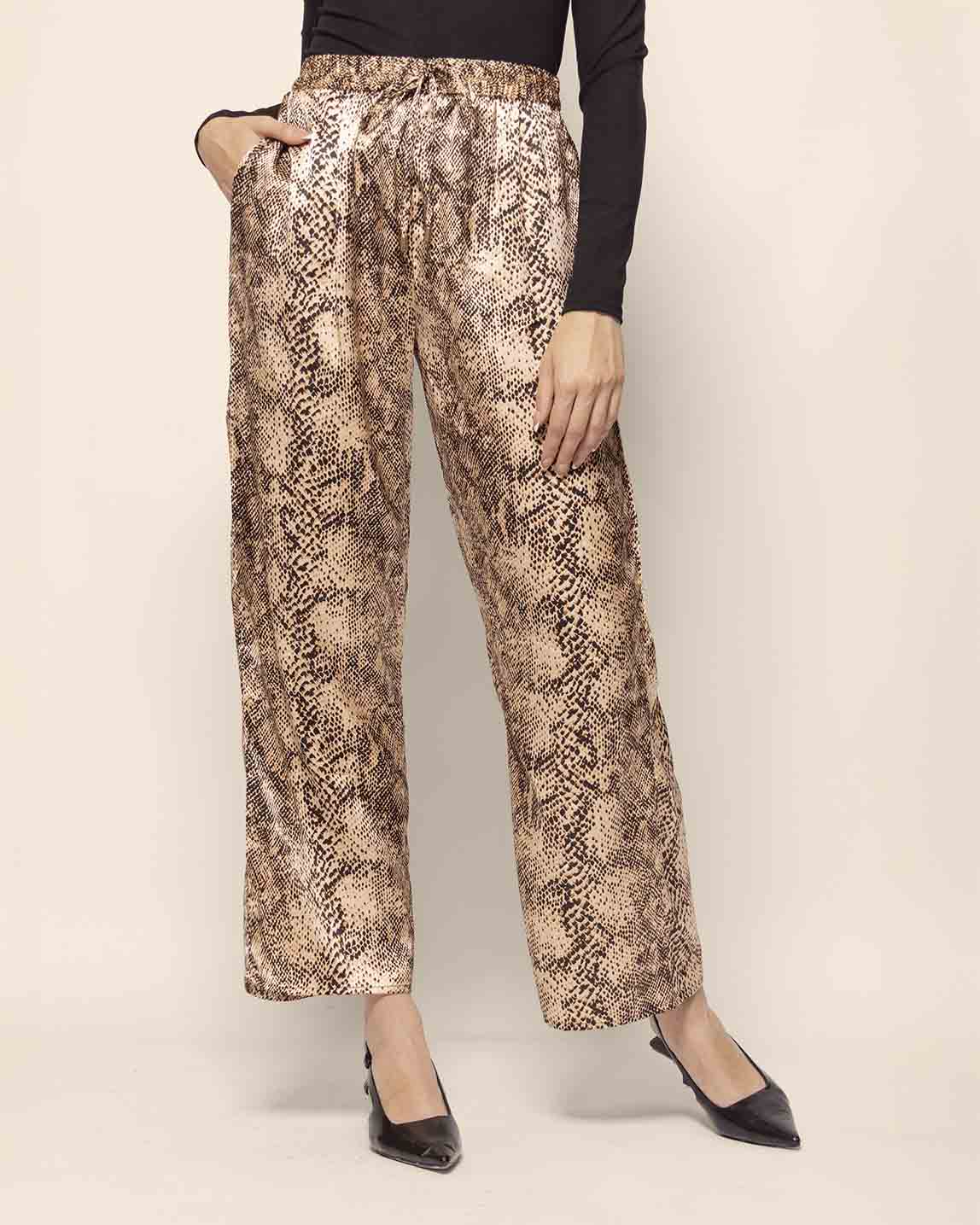 Pantalón amplio satinado