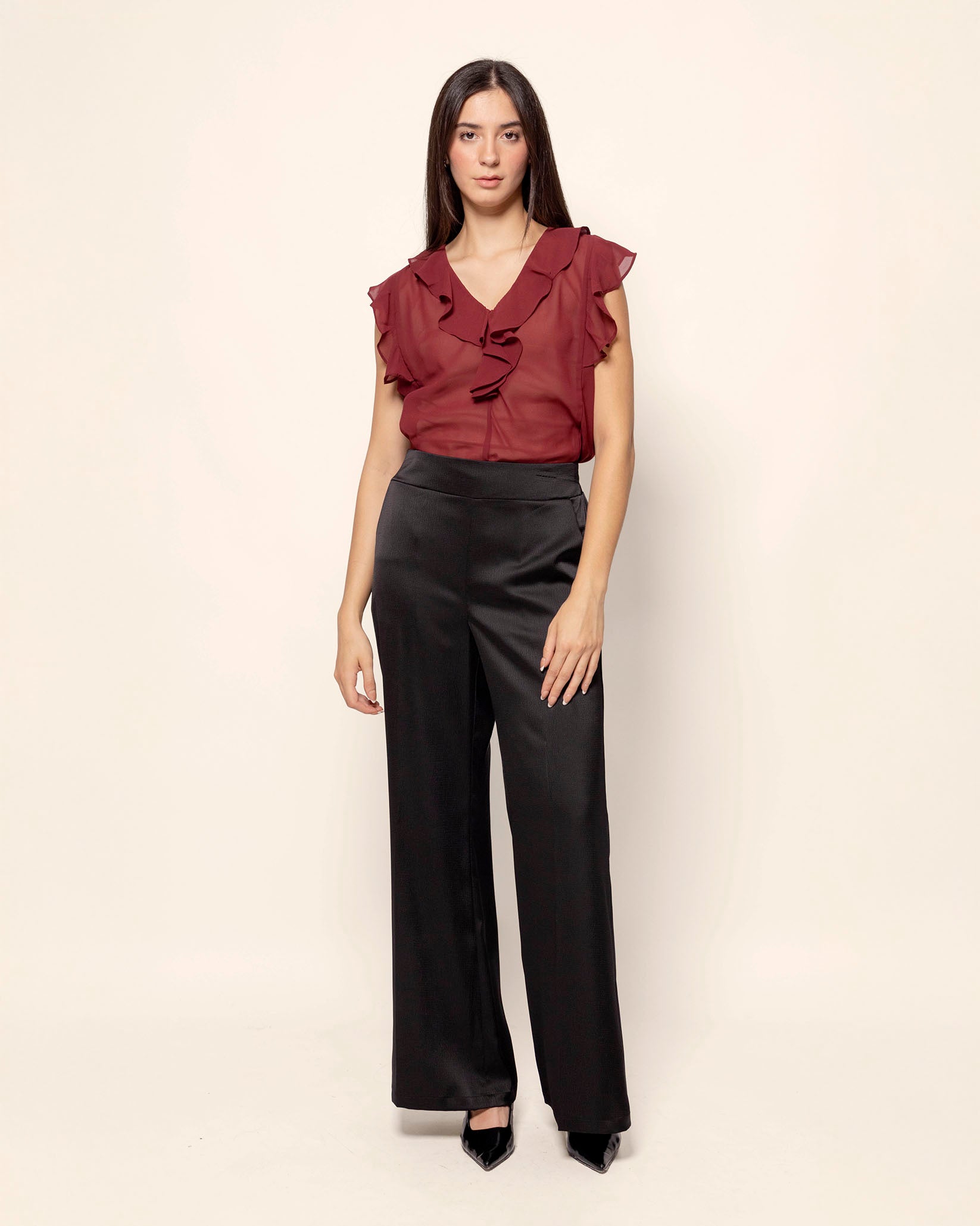 Blusa manga corta olán