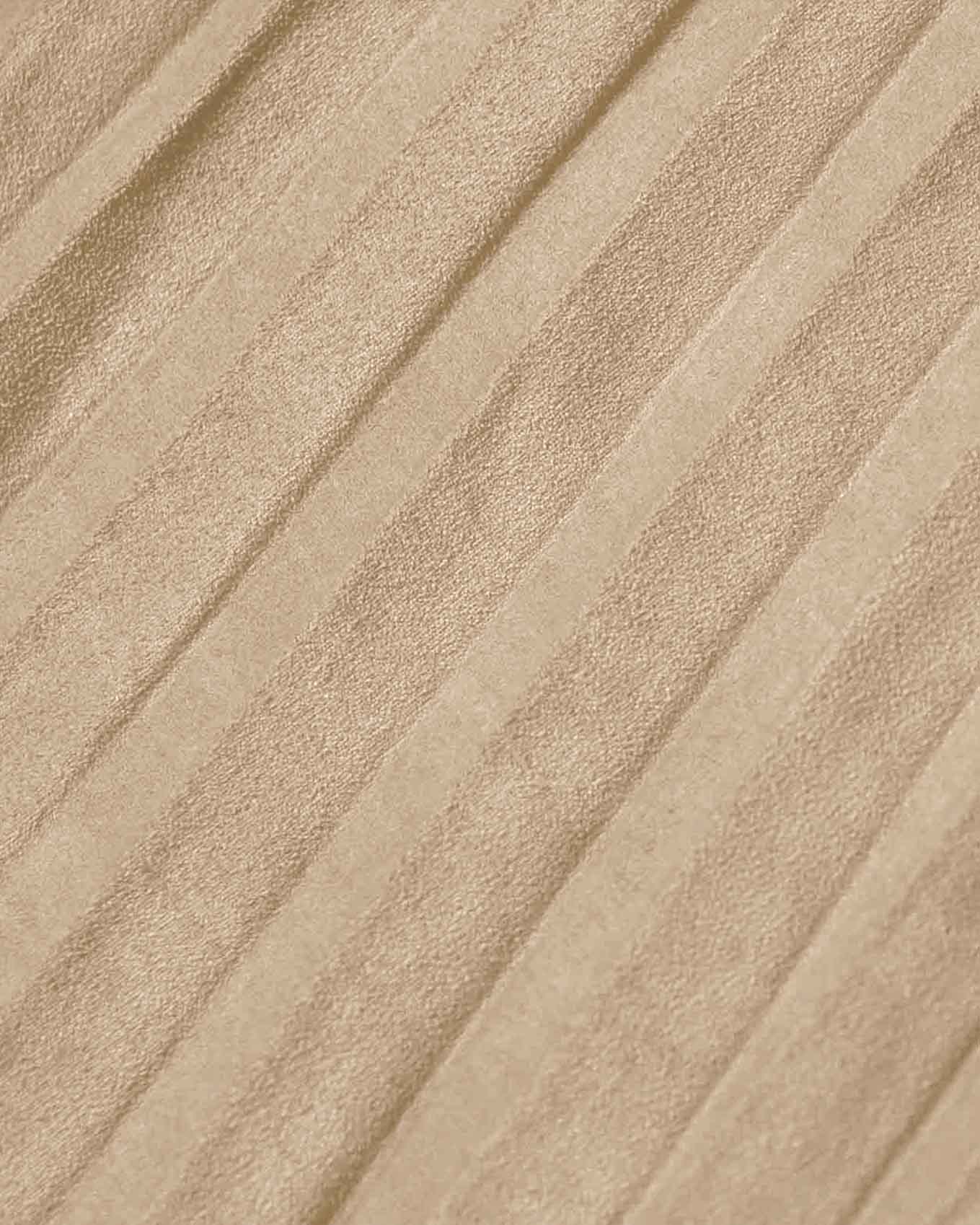 Falda larga plisada de suede