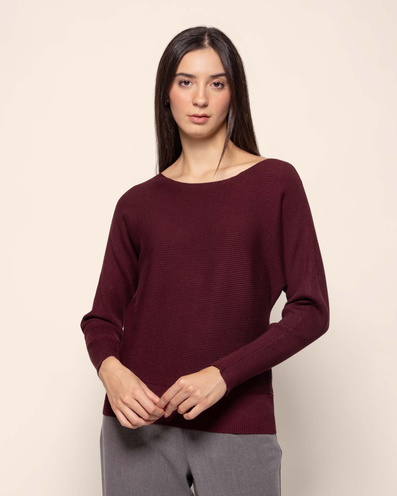 Blusa tejida manga dolman