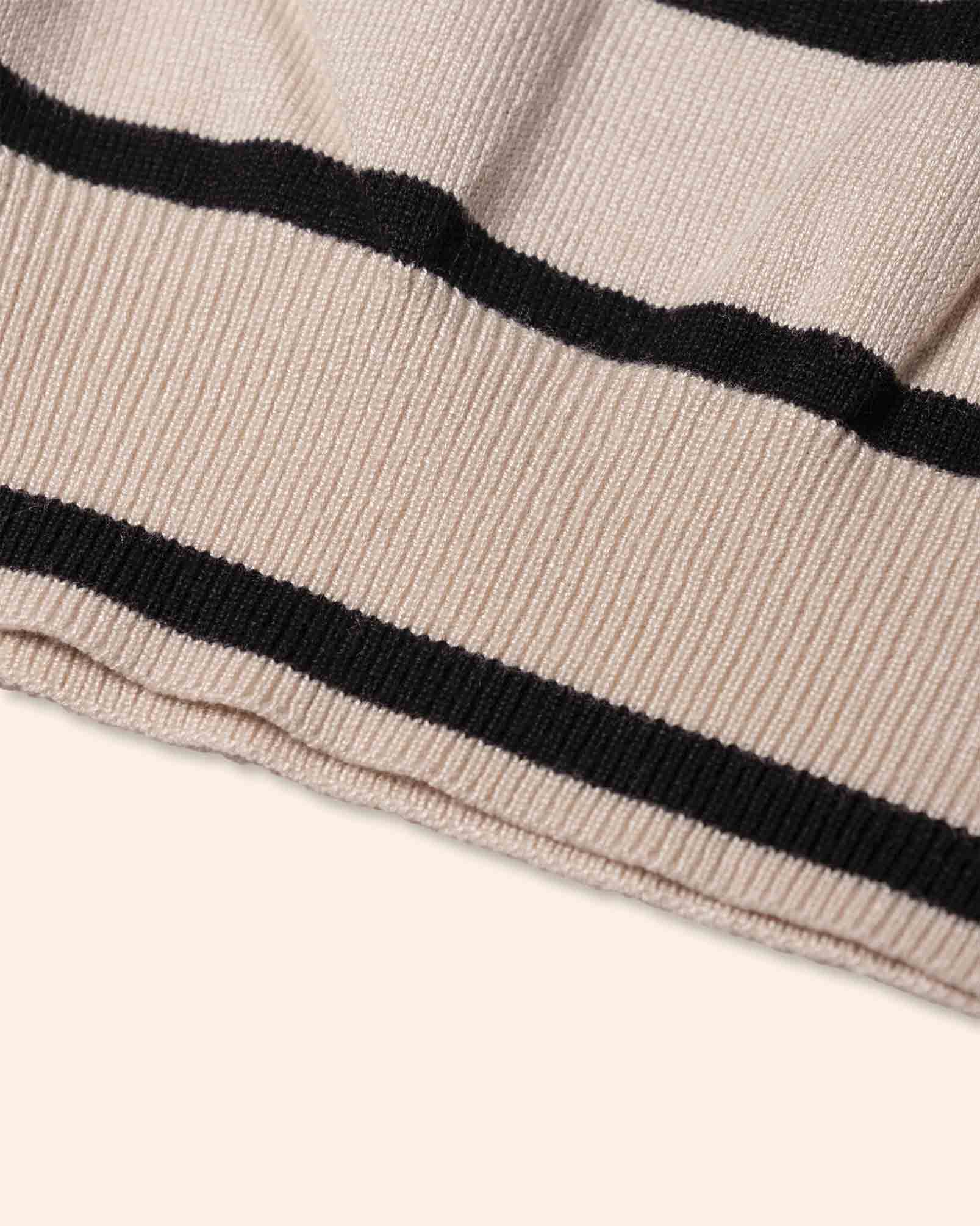 Blusa tejida rayas cuello redondo