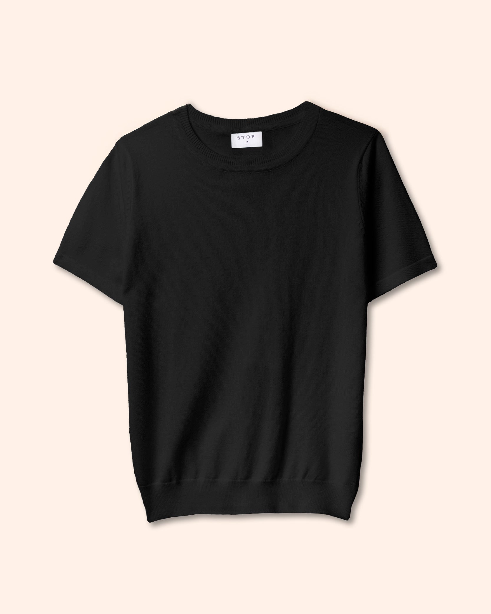 Blusa tejida básica manga corta