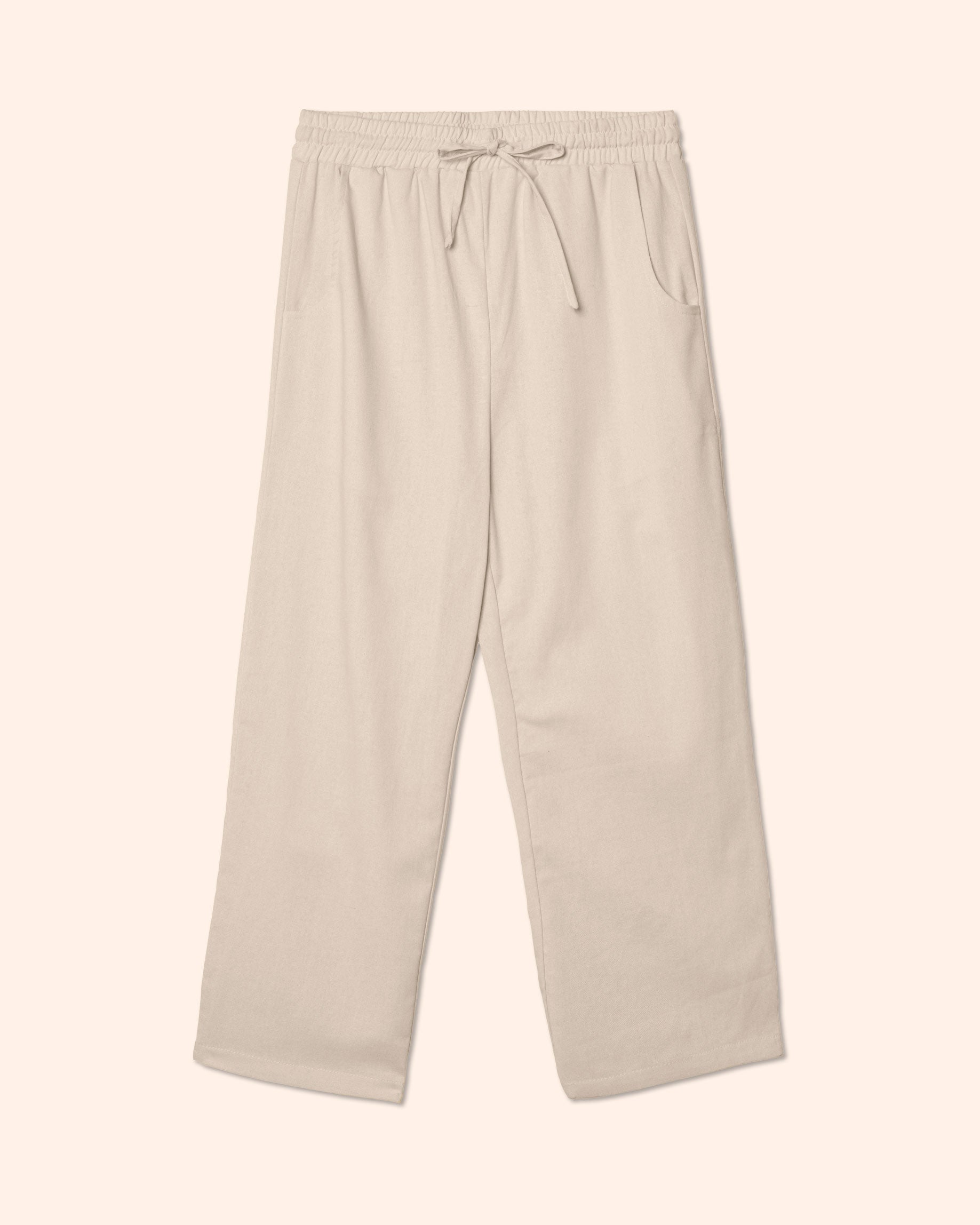 Pantalón culotte con lino y cintura elástica