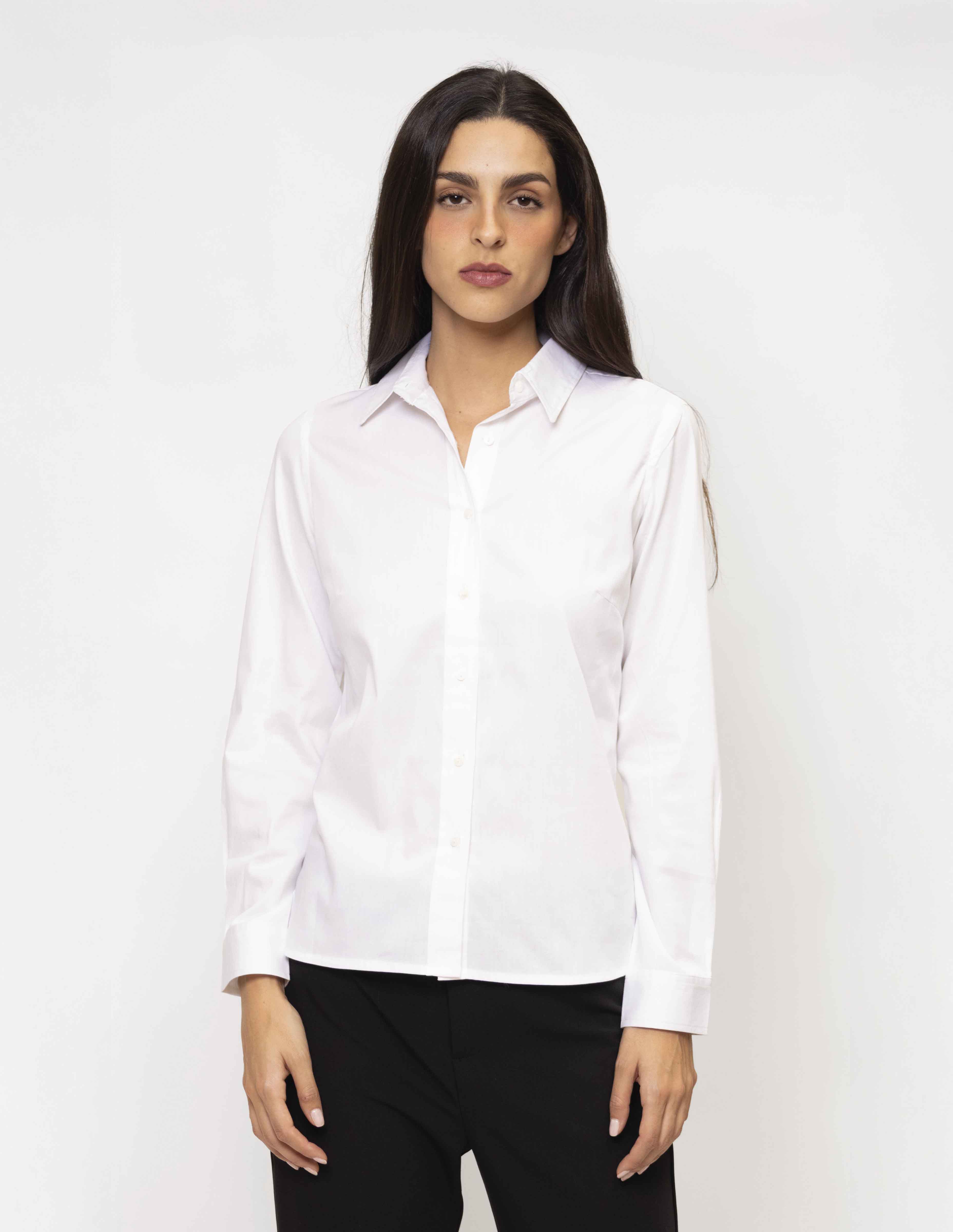 Camisa básica efecto satinado