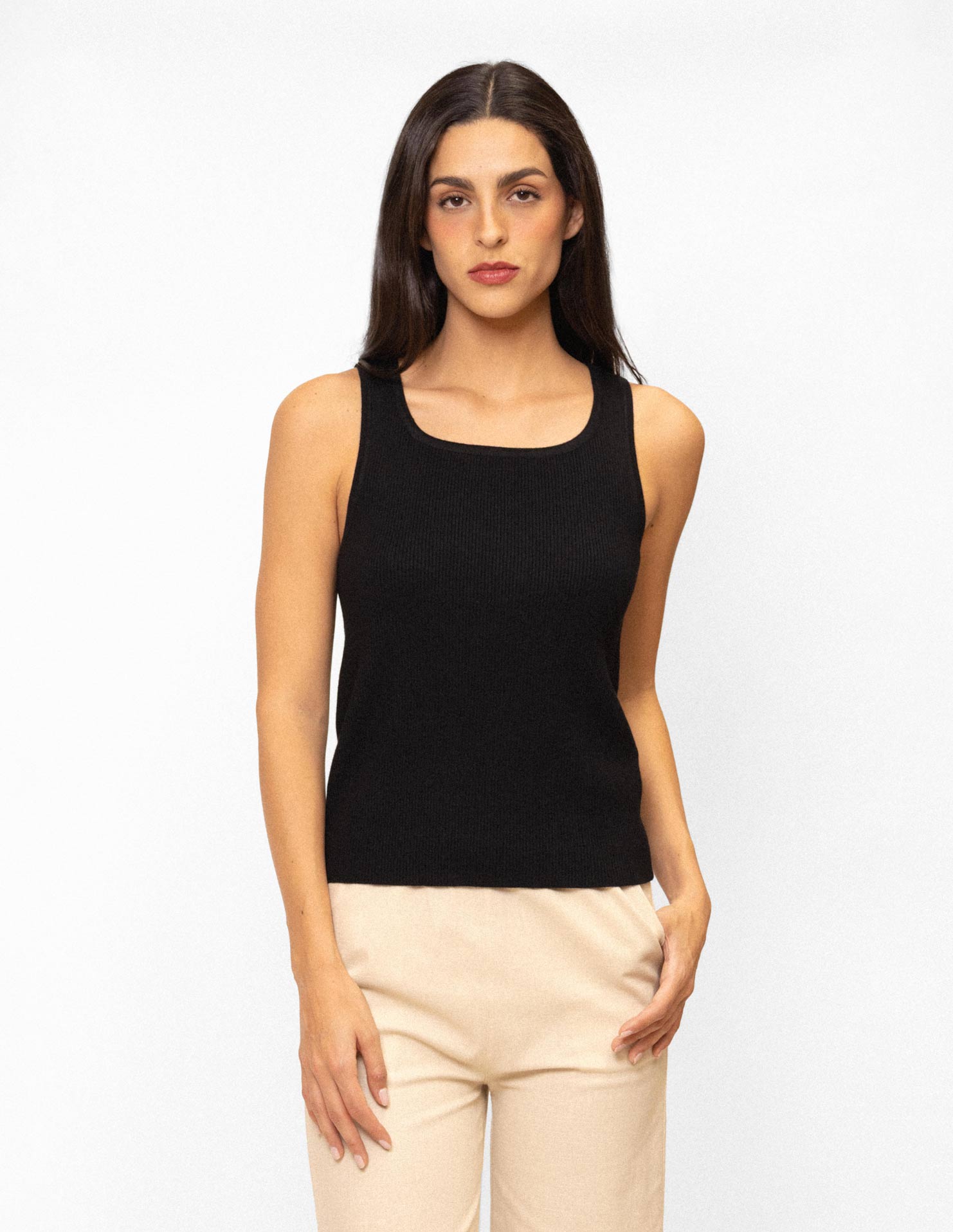 Blusa tejida tirante delgado