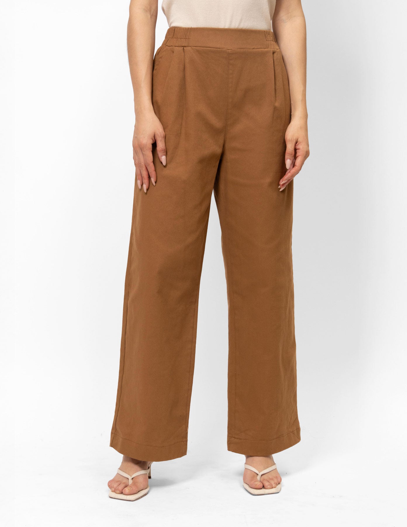 Pantalón de gabardina wide leg