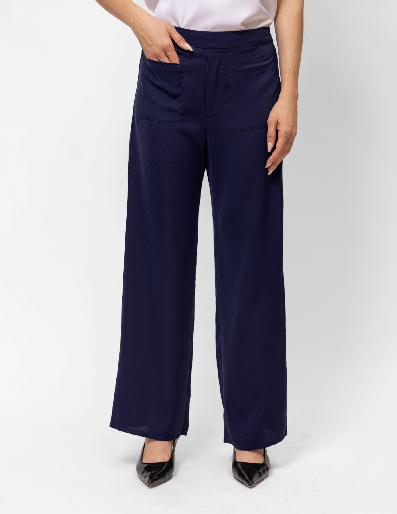 Pantalón con stretch y pretina elástica