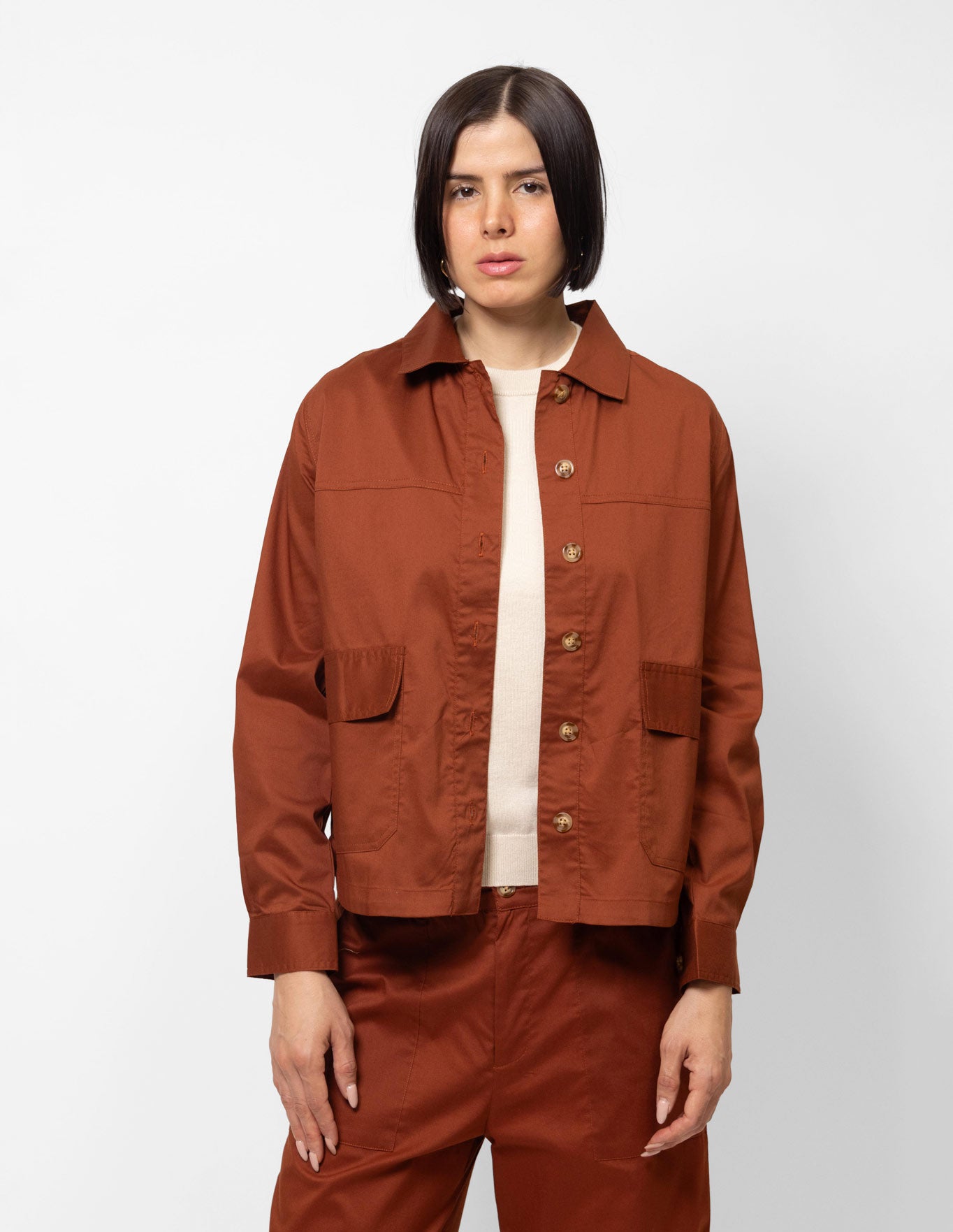 Camisa manga larga tela con stretch