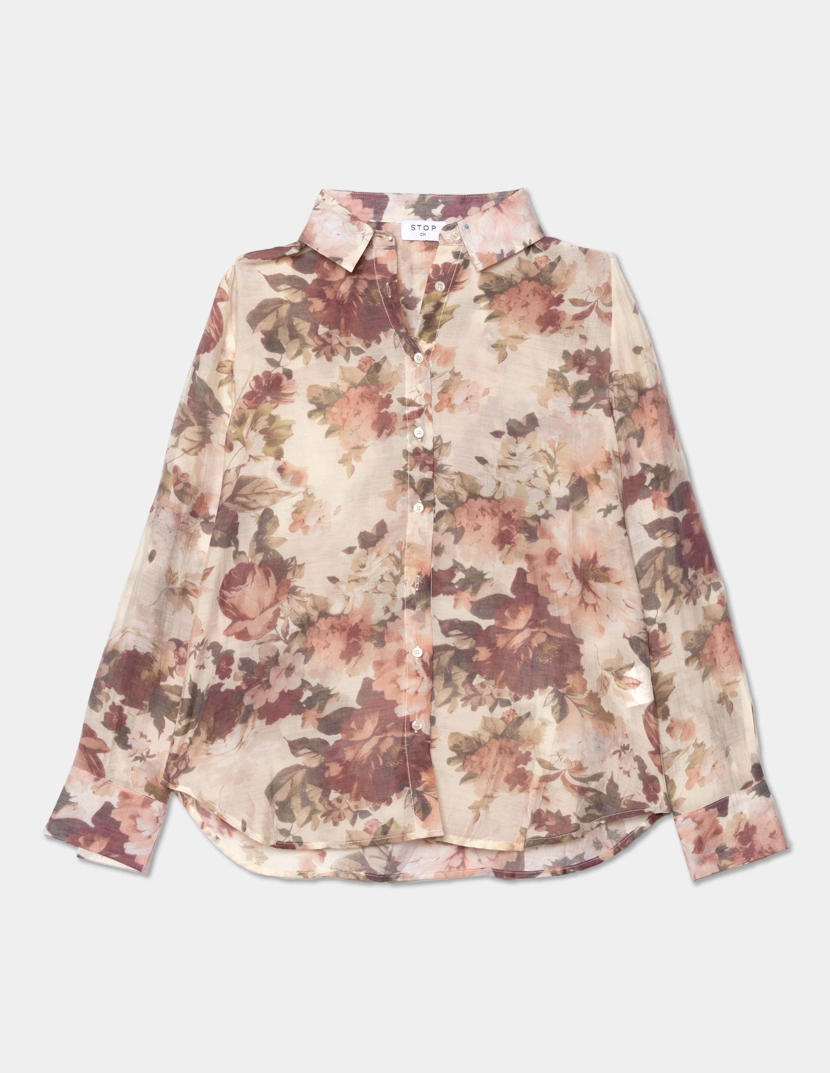 Blusa camisera estampado flores