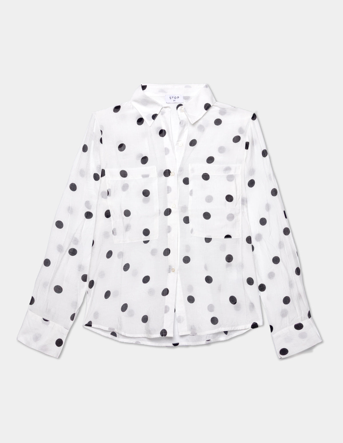 Blusa manga larga estampado lunares