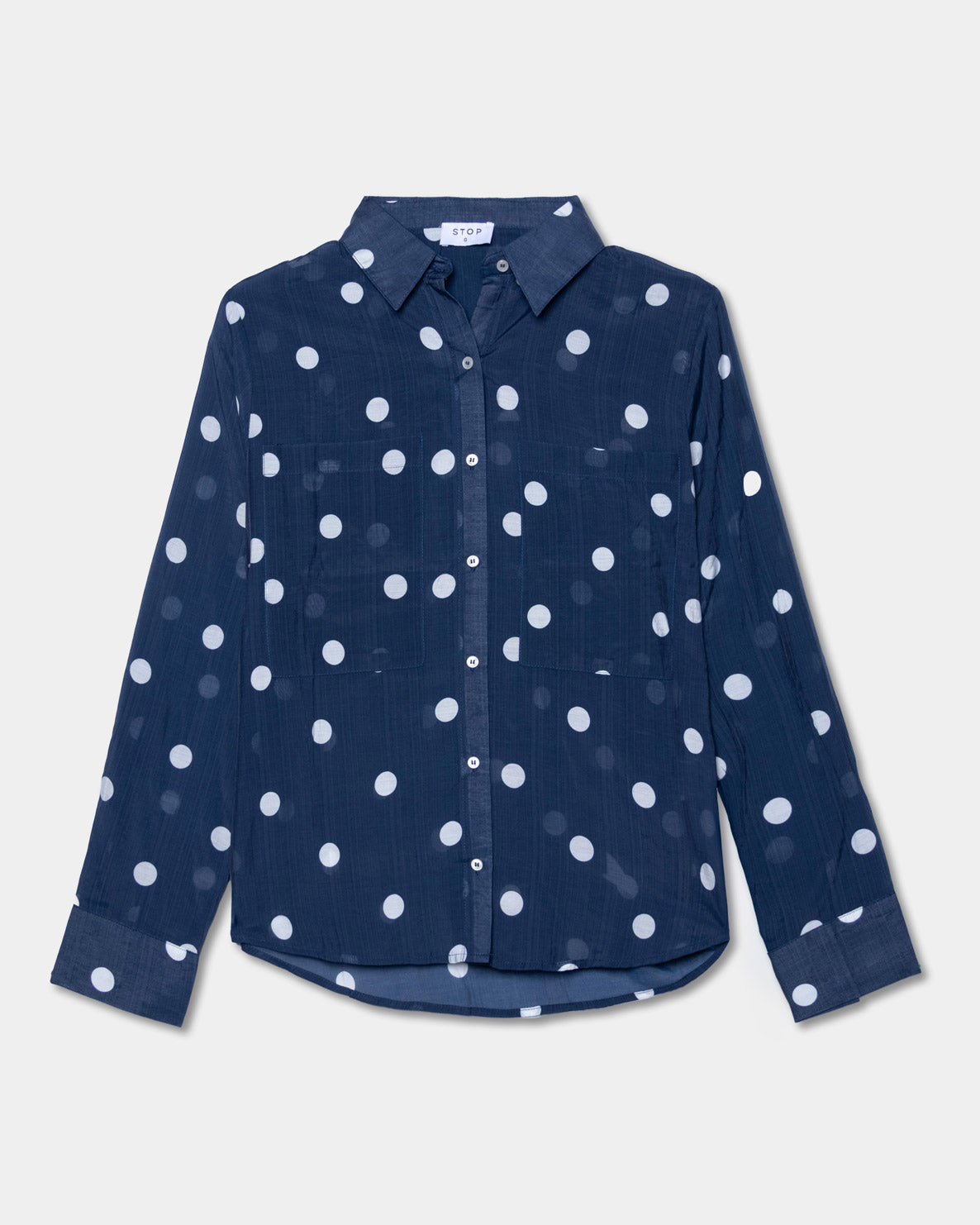 Blusa manga larga estampado lunares