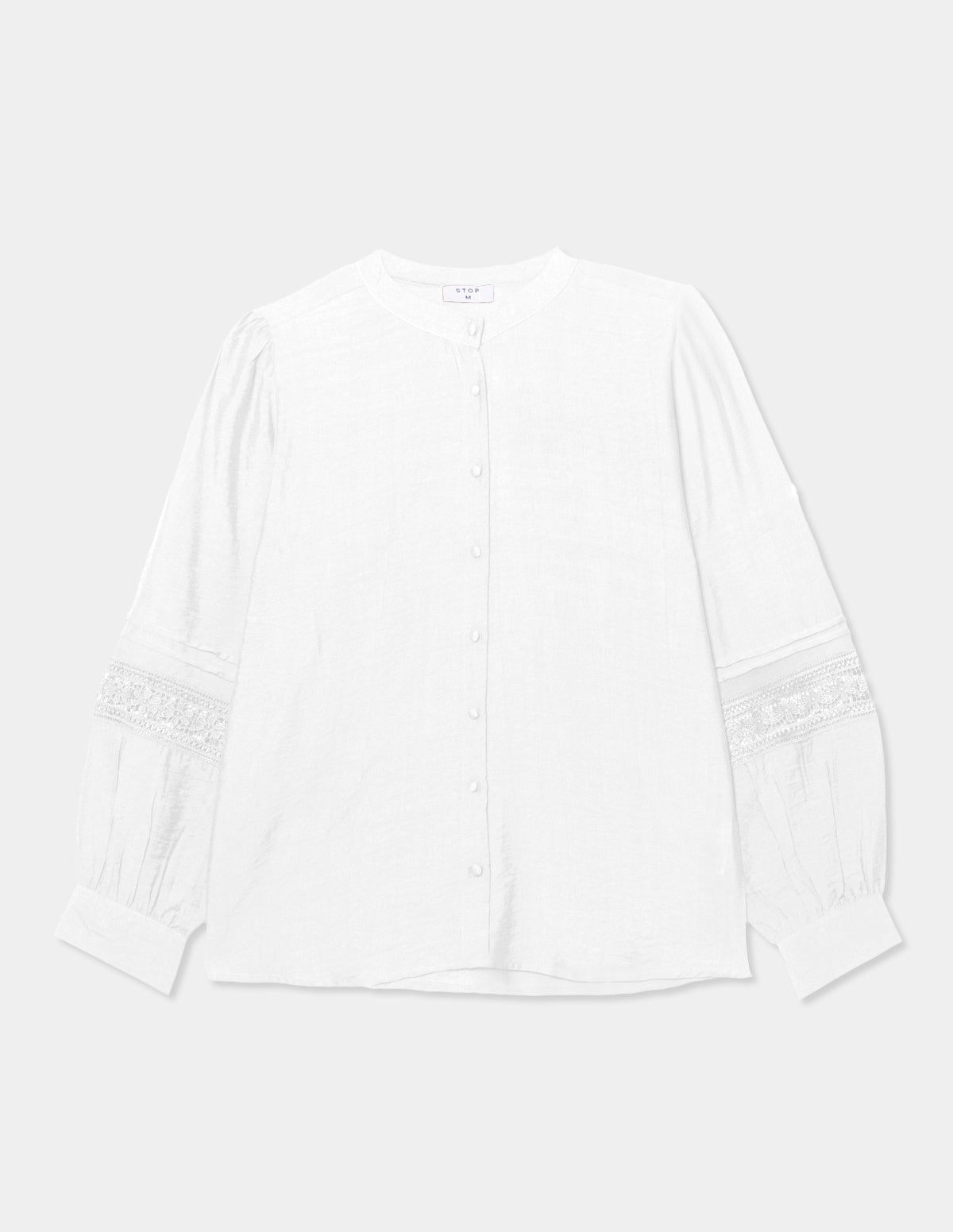 Blusa manga larga con encaje