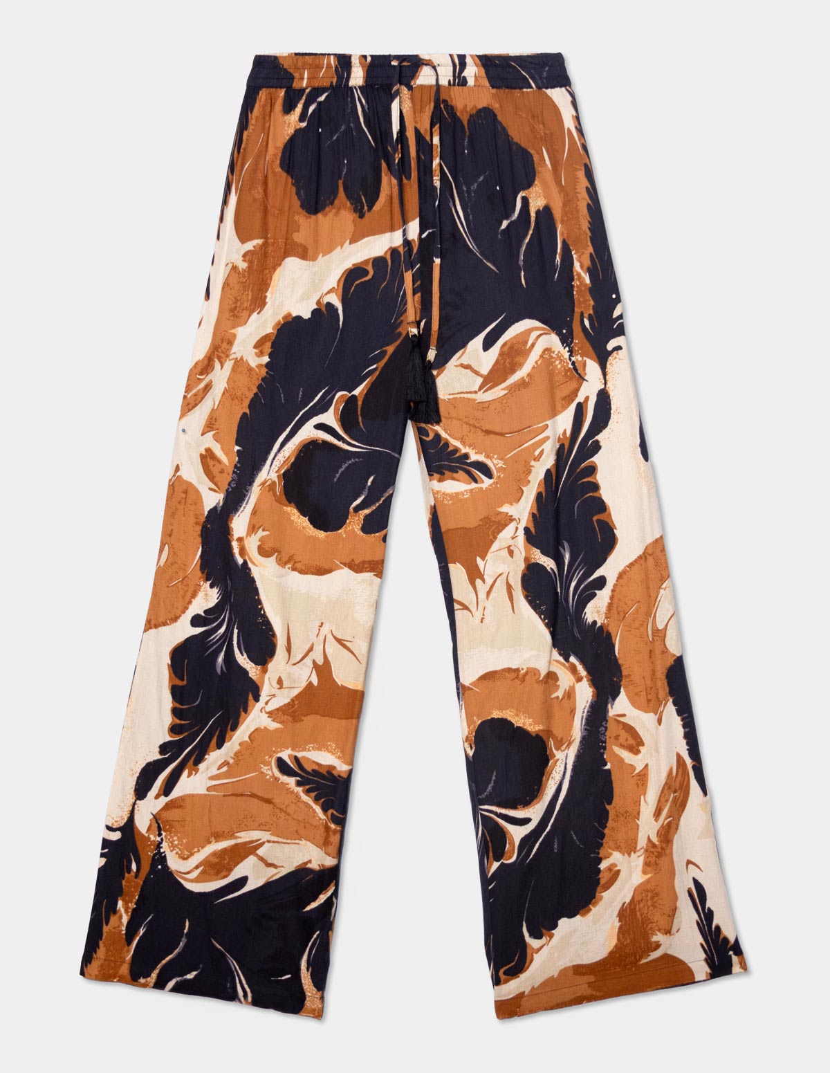 Pantalón estampado con lino