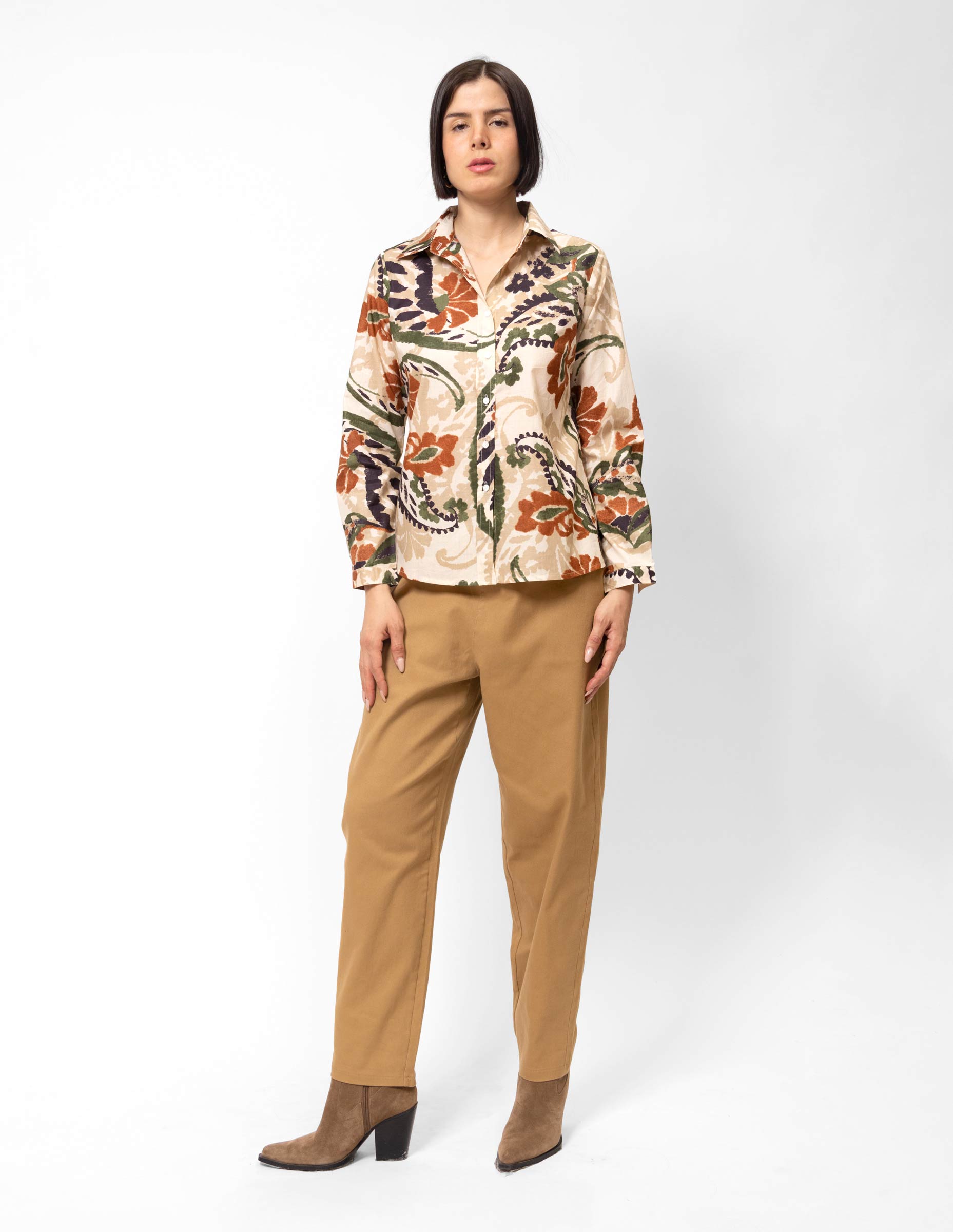 Camisa estampada algodón