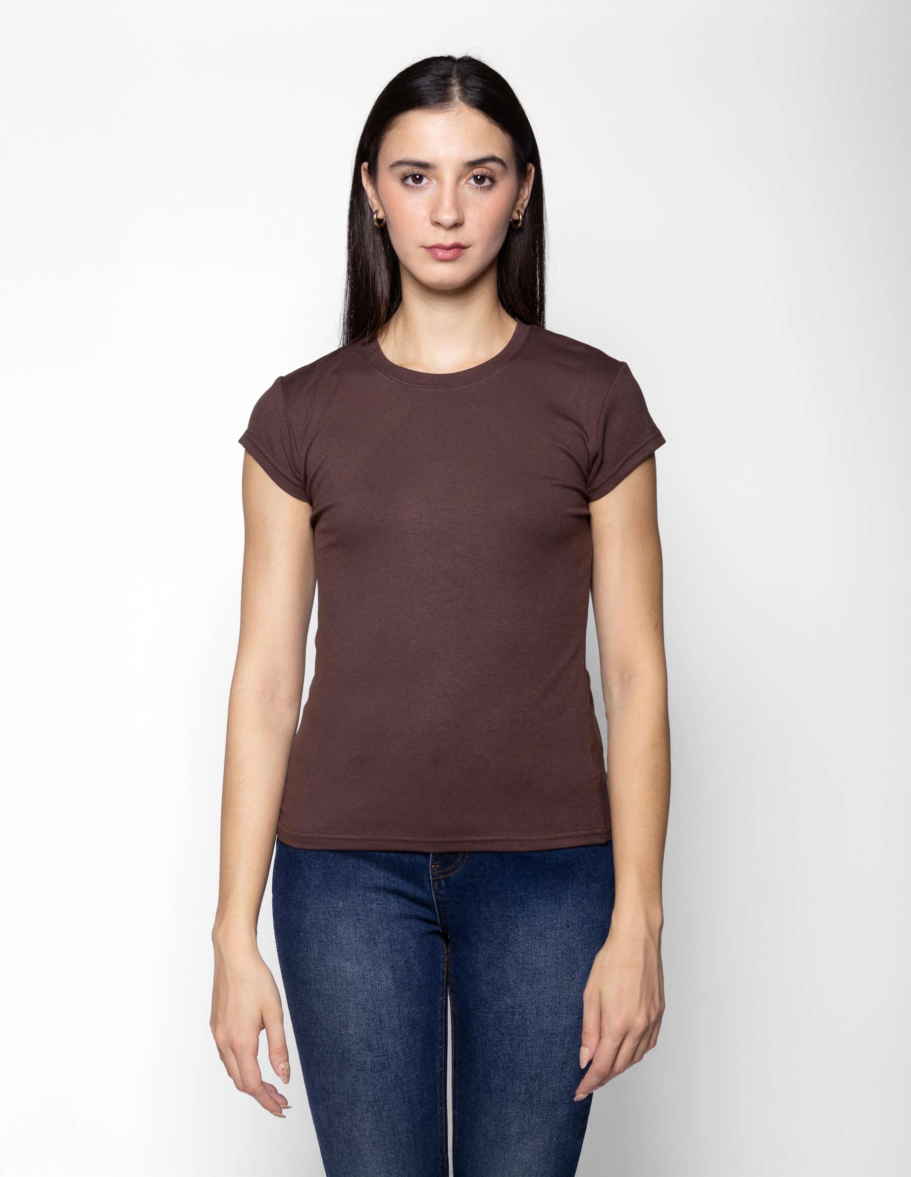 Playera tejido plano manga corta