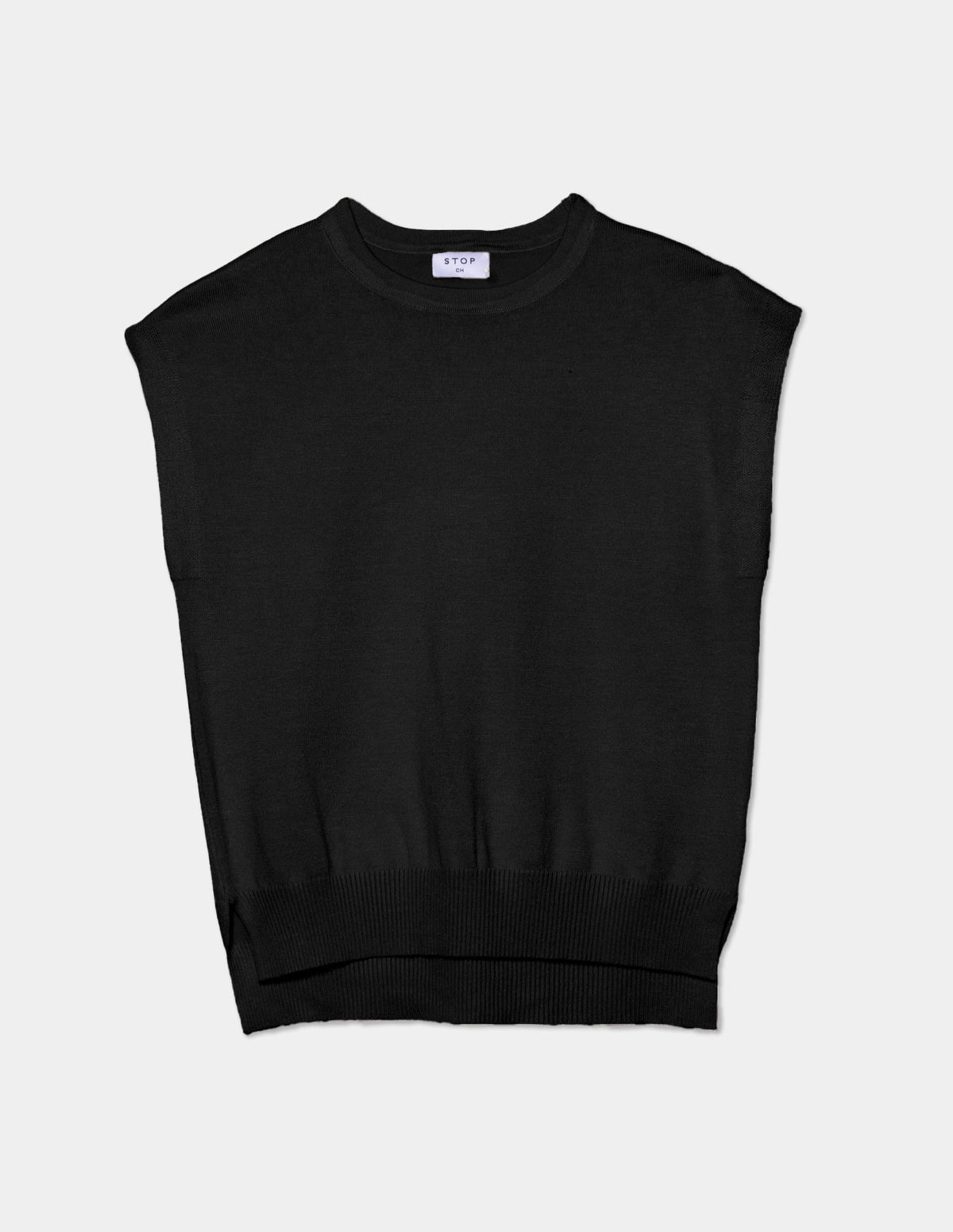Blusa tejida manga corta corrida