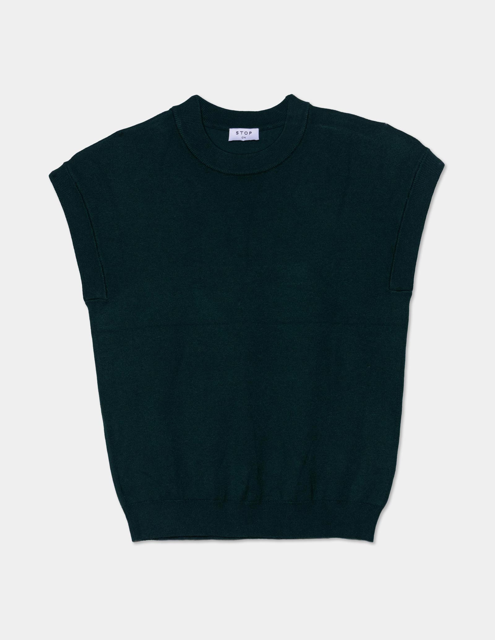 Blusa tejida manga corta corrida y valenciana