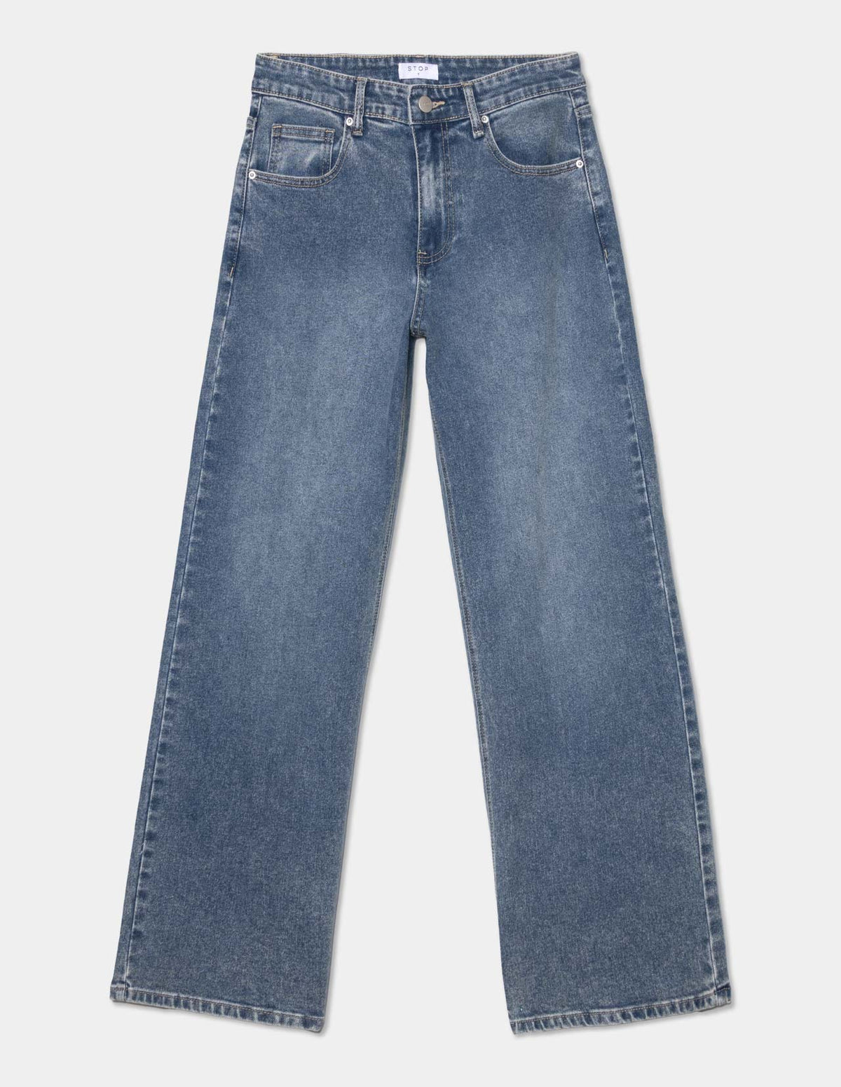 Jeans wide leg básico