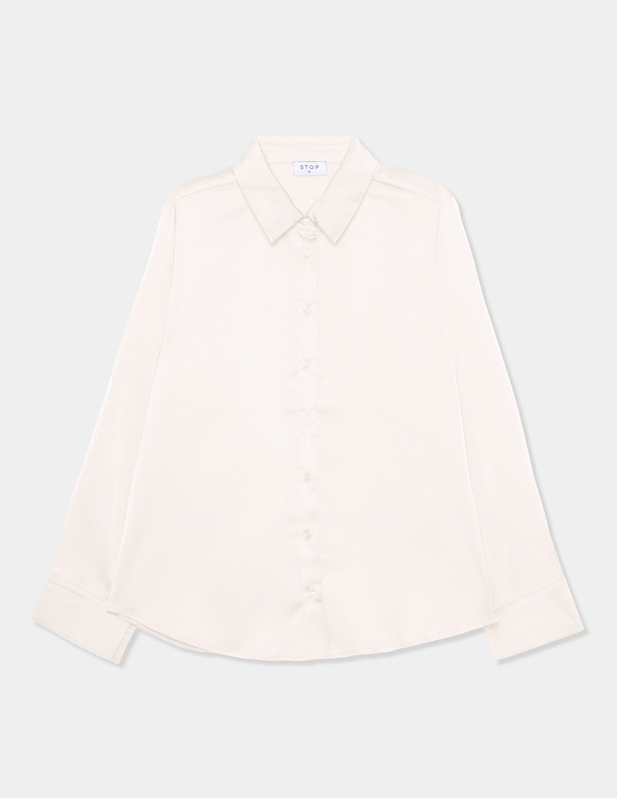 Blusa camisera manga larga satinada