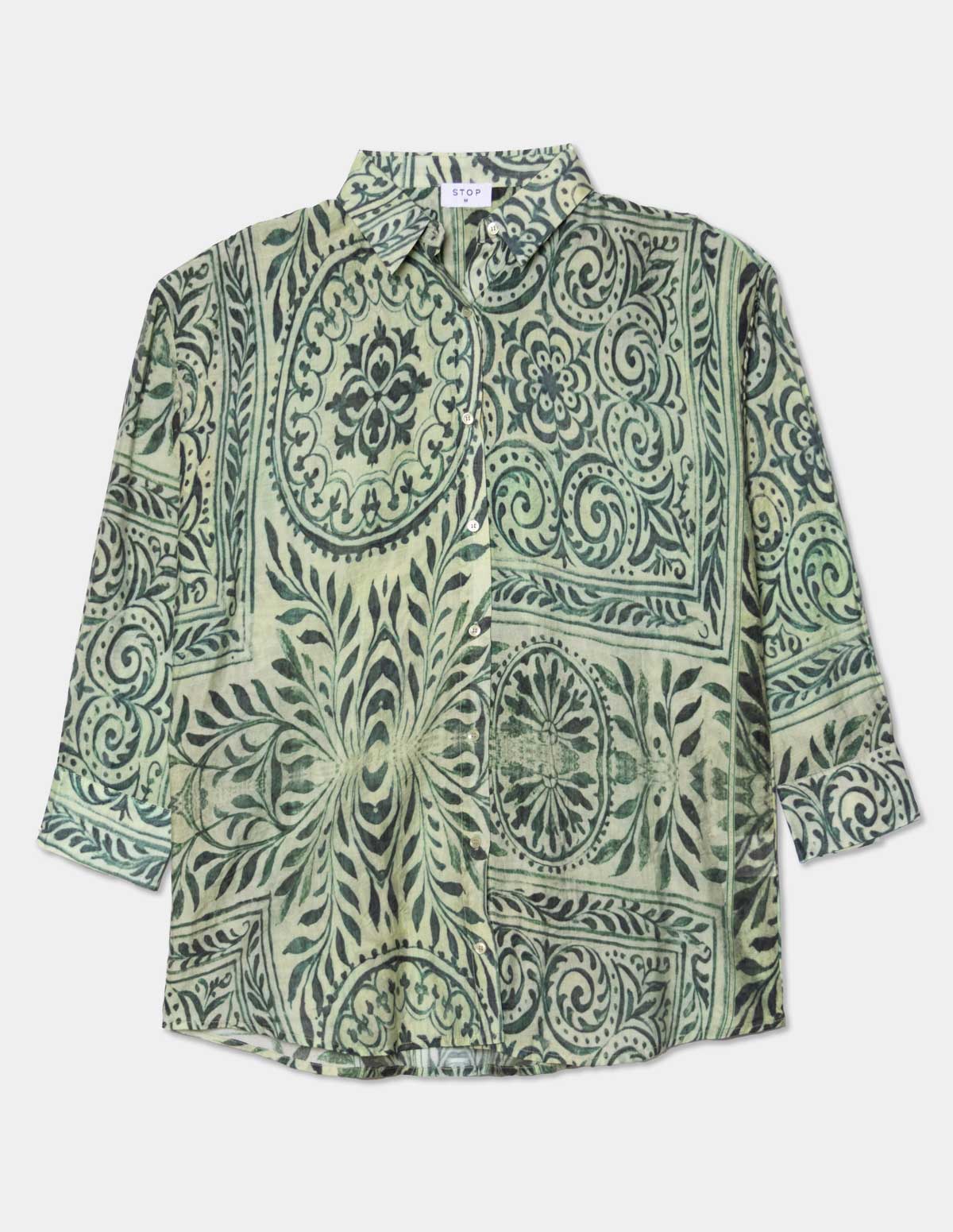 Camisa manga larga estampada
