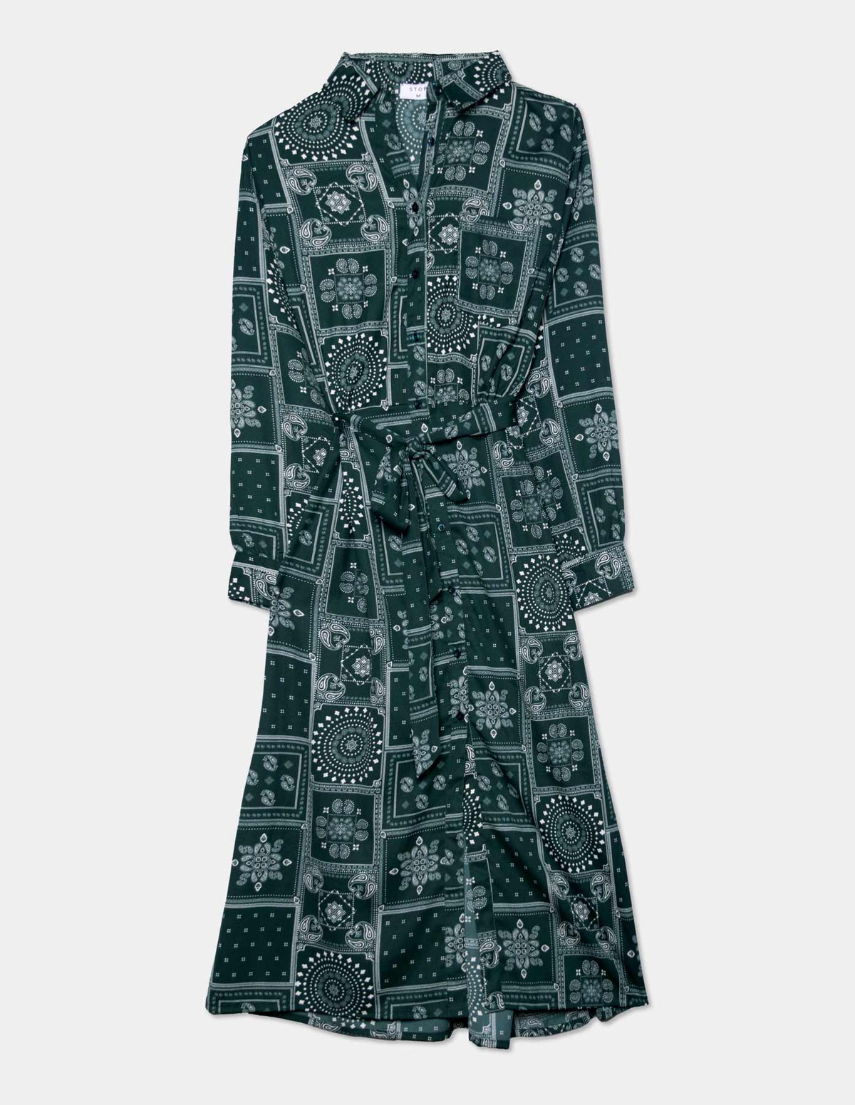 Vestido midi estampado botella