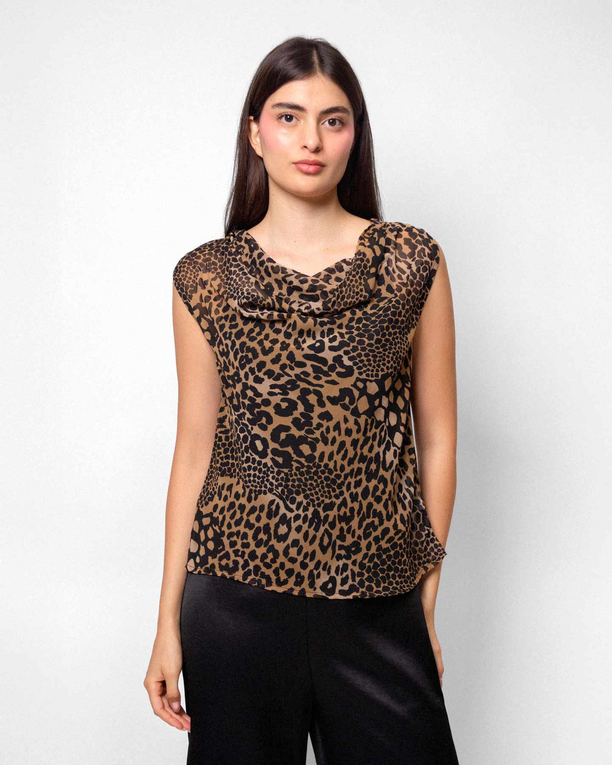 Blusa chifón estampada