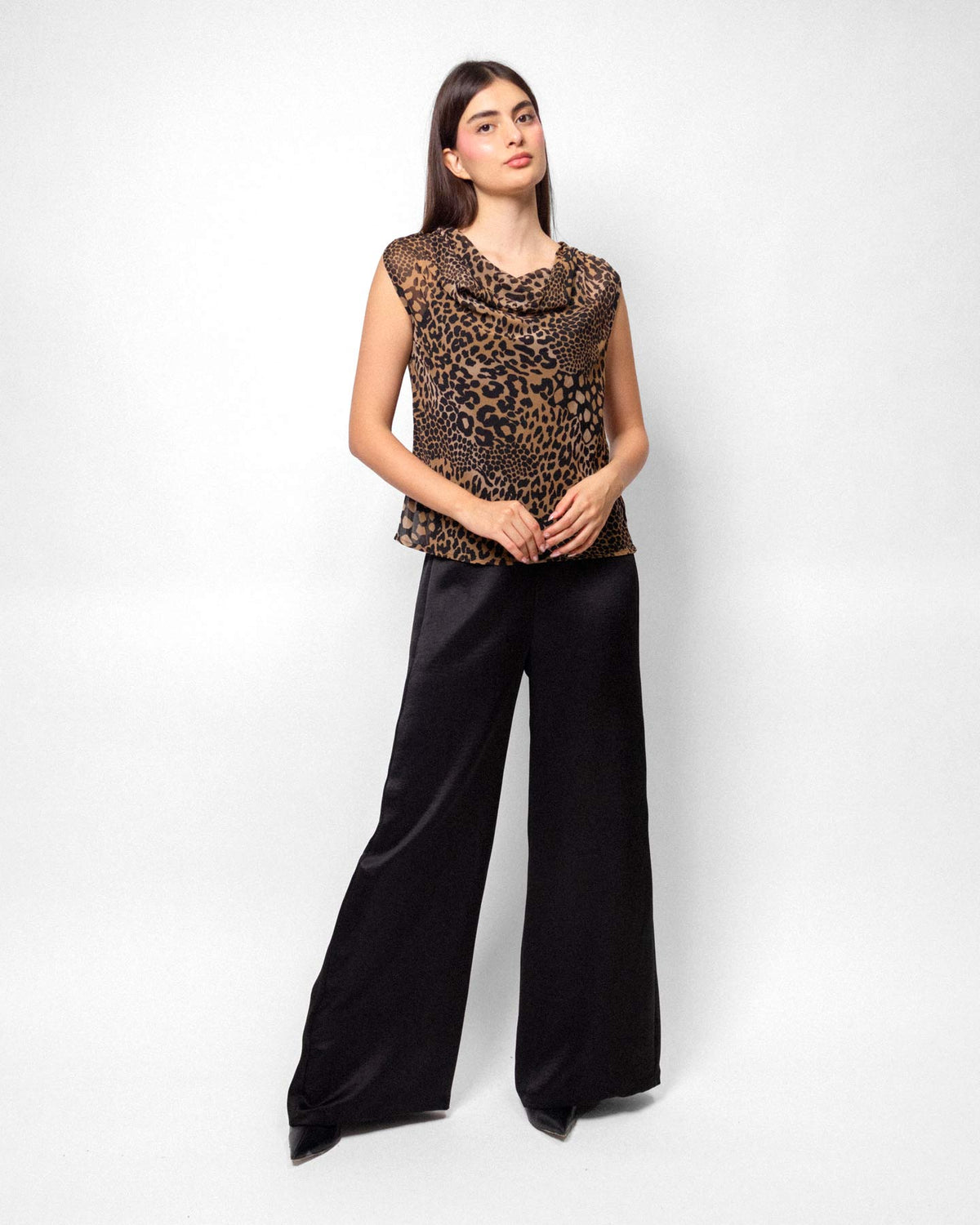 Blusa chifón estampada