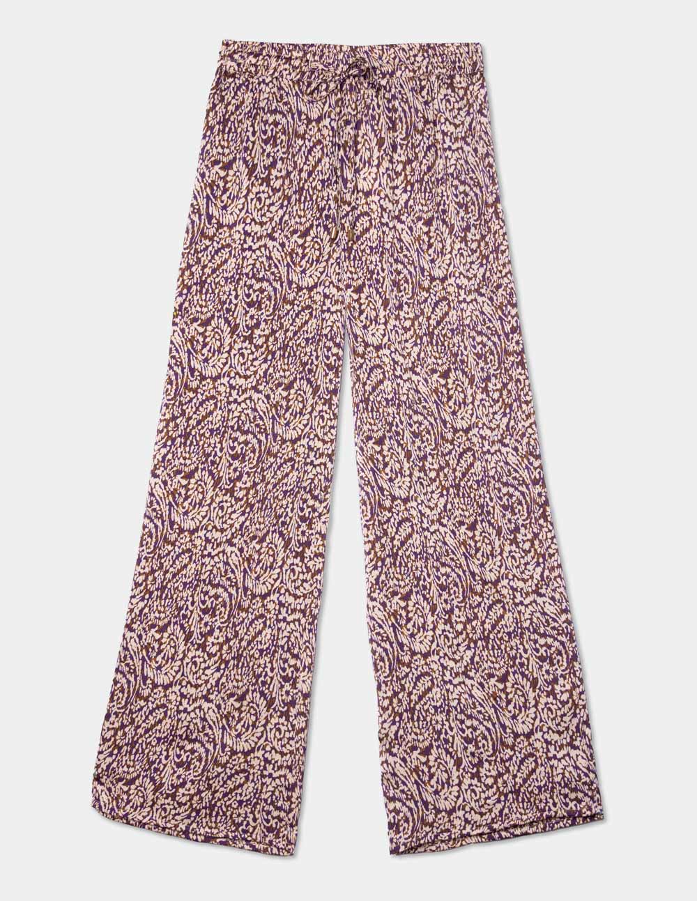 Pantalón estampado satinado