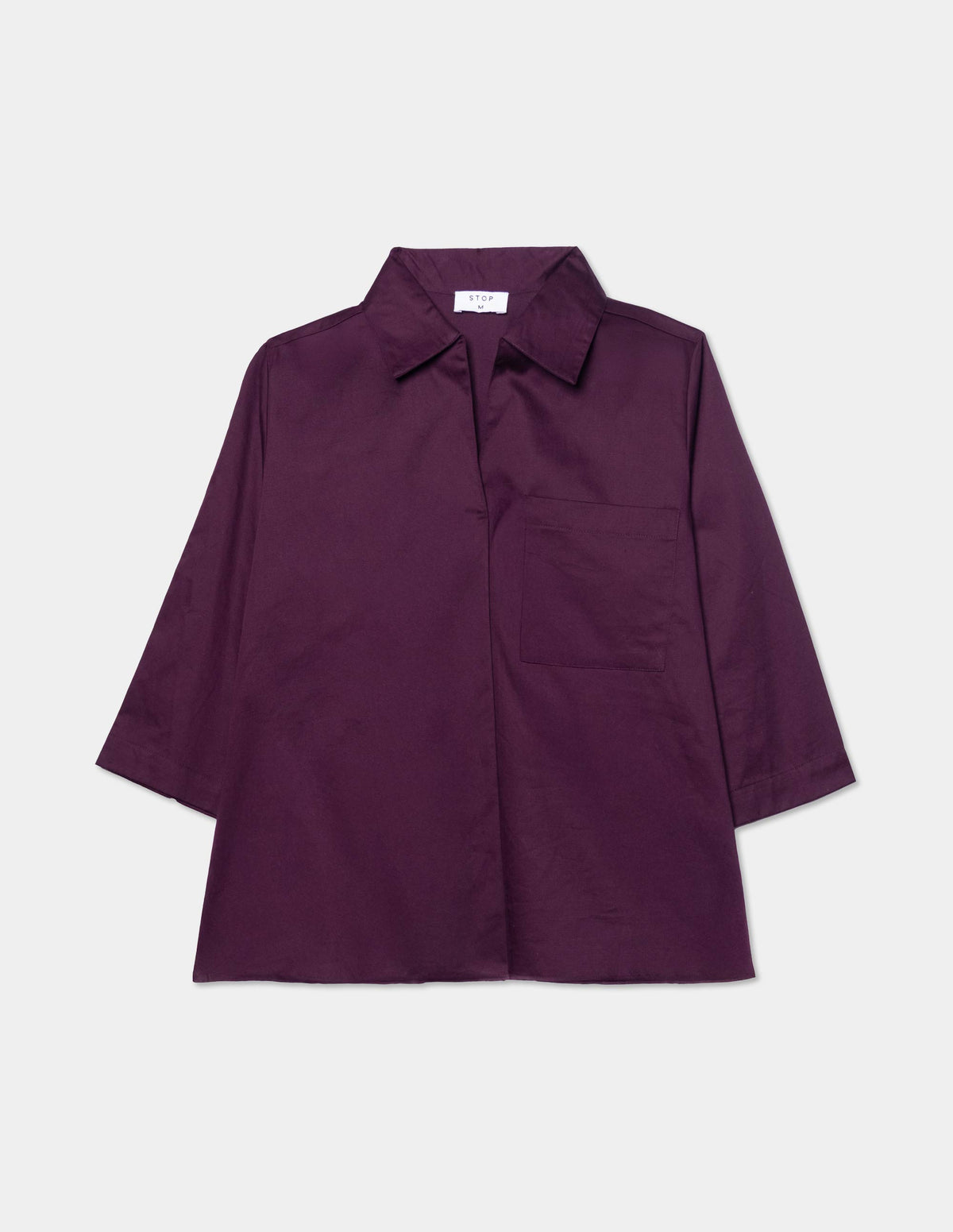 Blusa manga 3/4 satinada