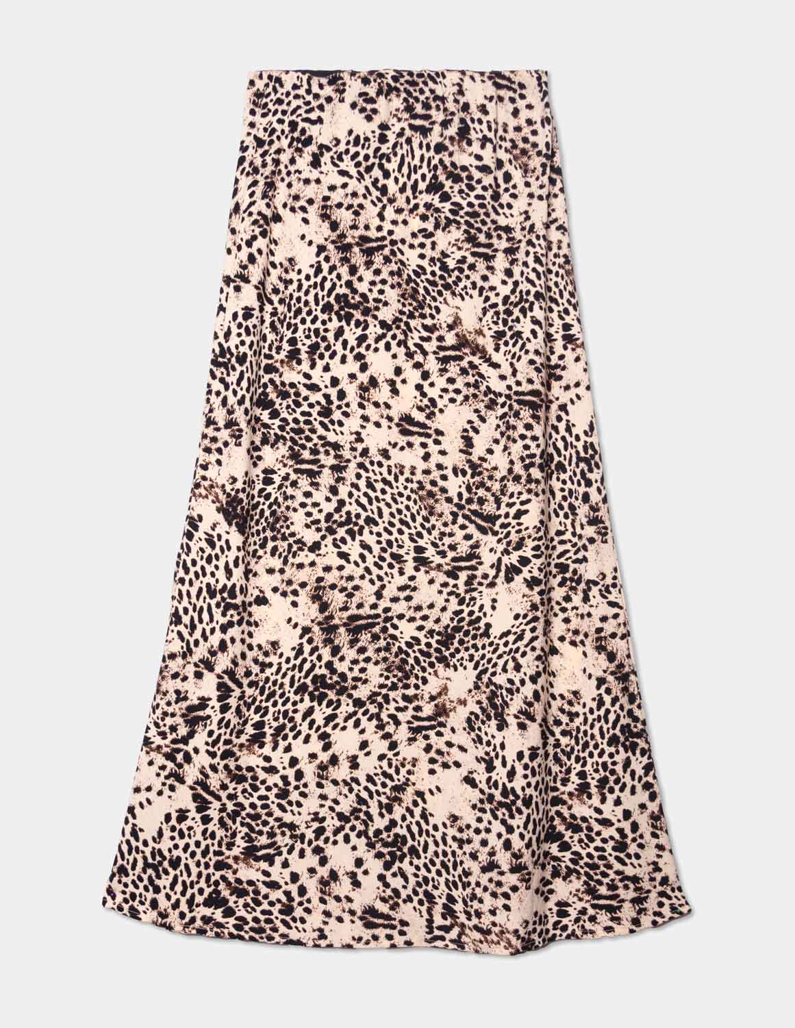 Falda midi estampada elástico interior