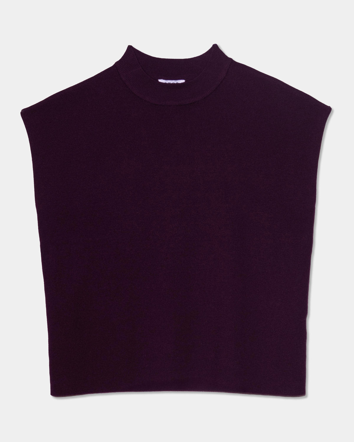 Blusa tejida manga corrida cuello mock