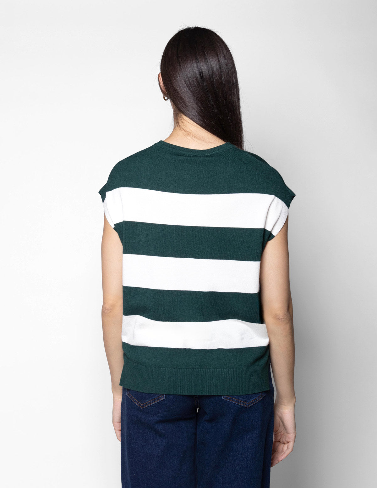 Blusa tejida manga corrida a rayas
