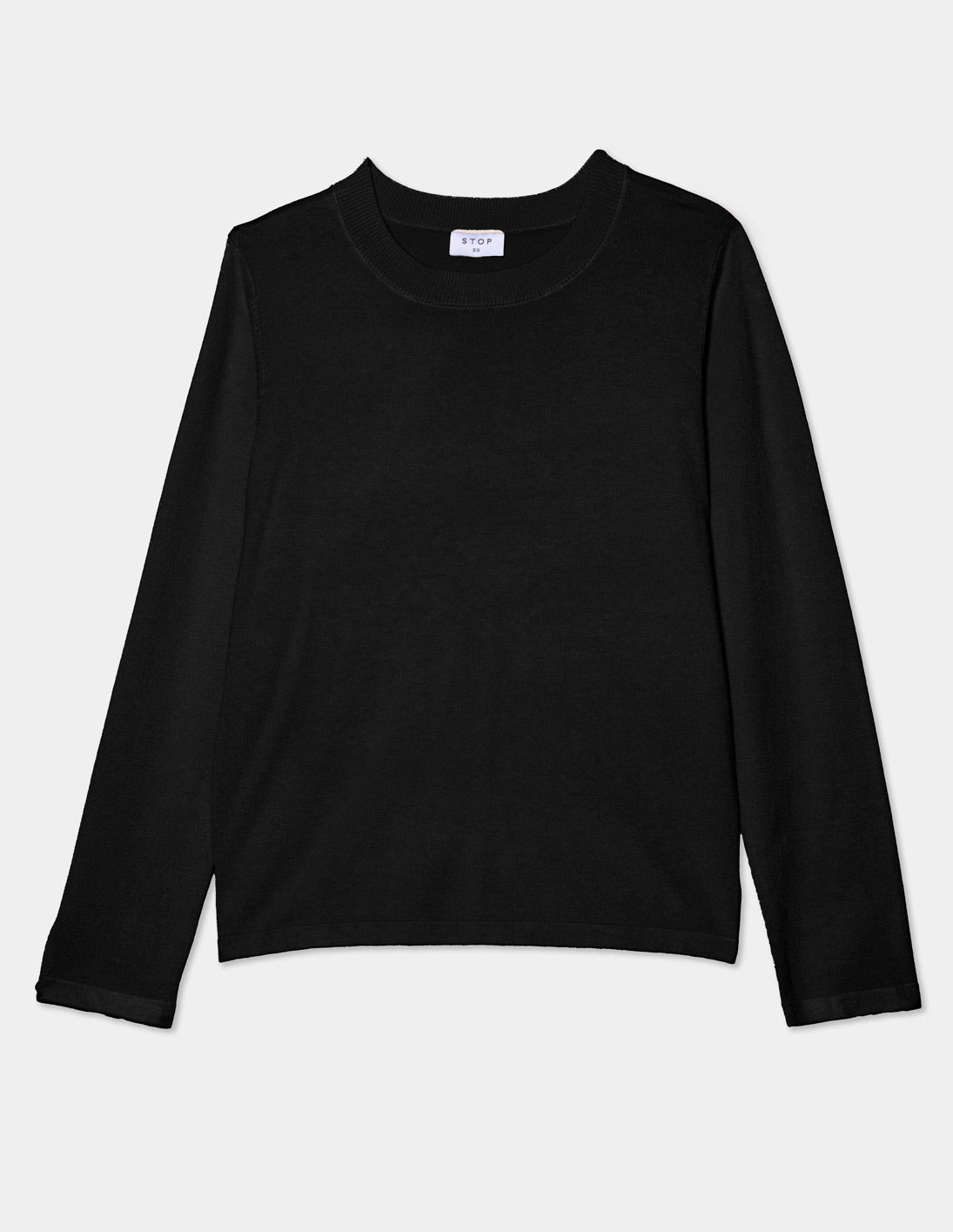 Blusa tejida básica cuello redondo